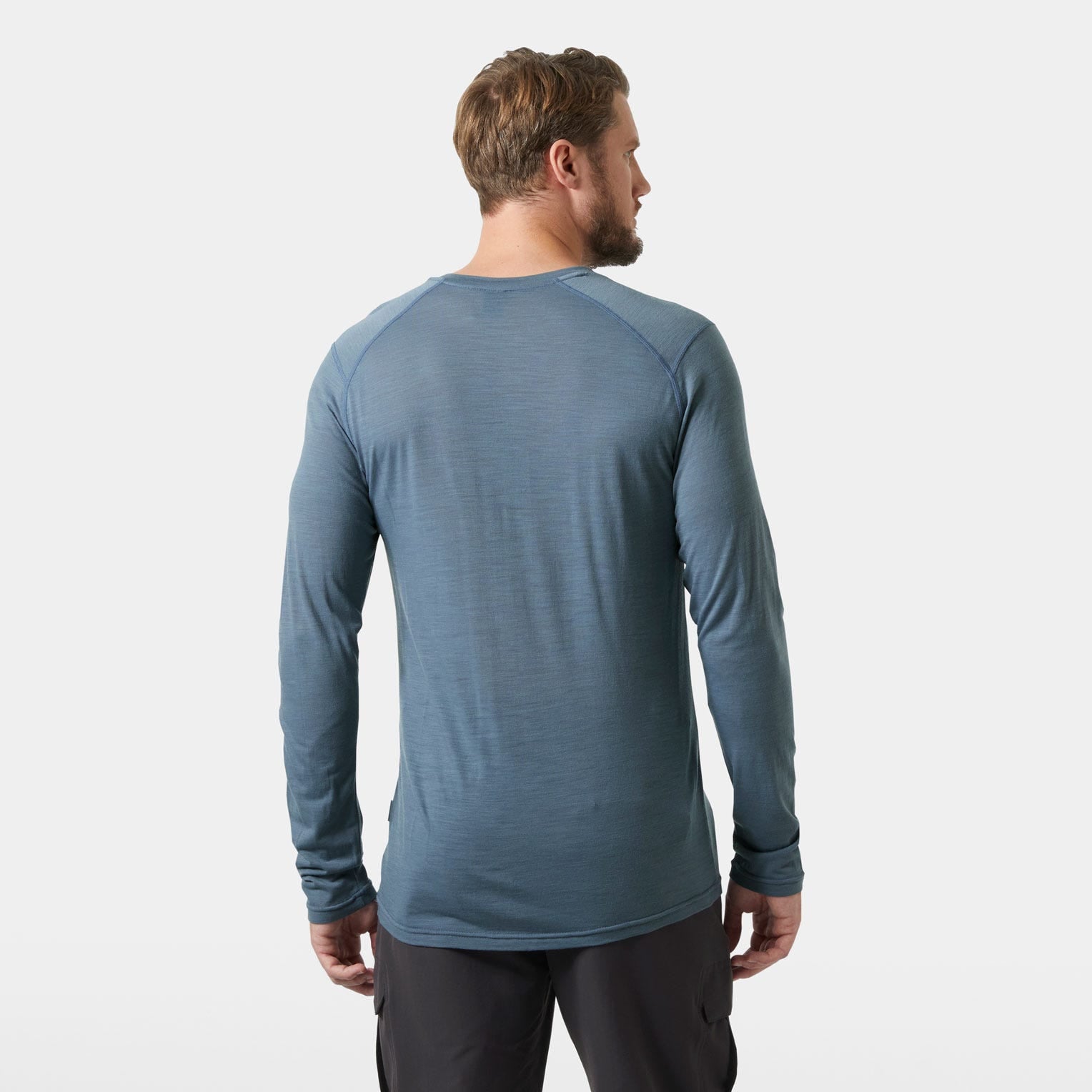 Men's HH Durawool Long Sleeve Henley - 601 WASHED NAVY