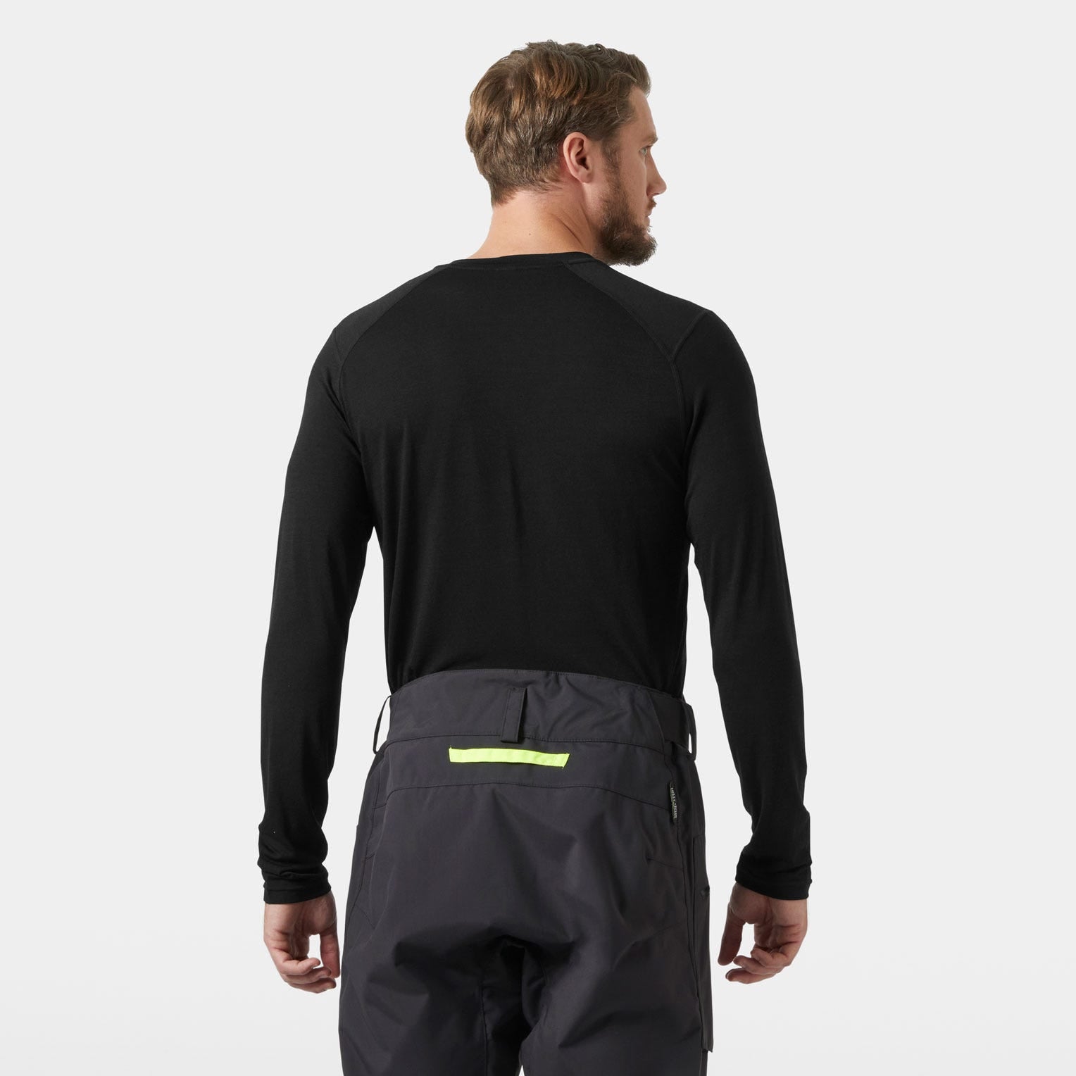 Men's HH Durawool Long Sleeve Henley - 990 BLACK