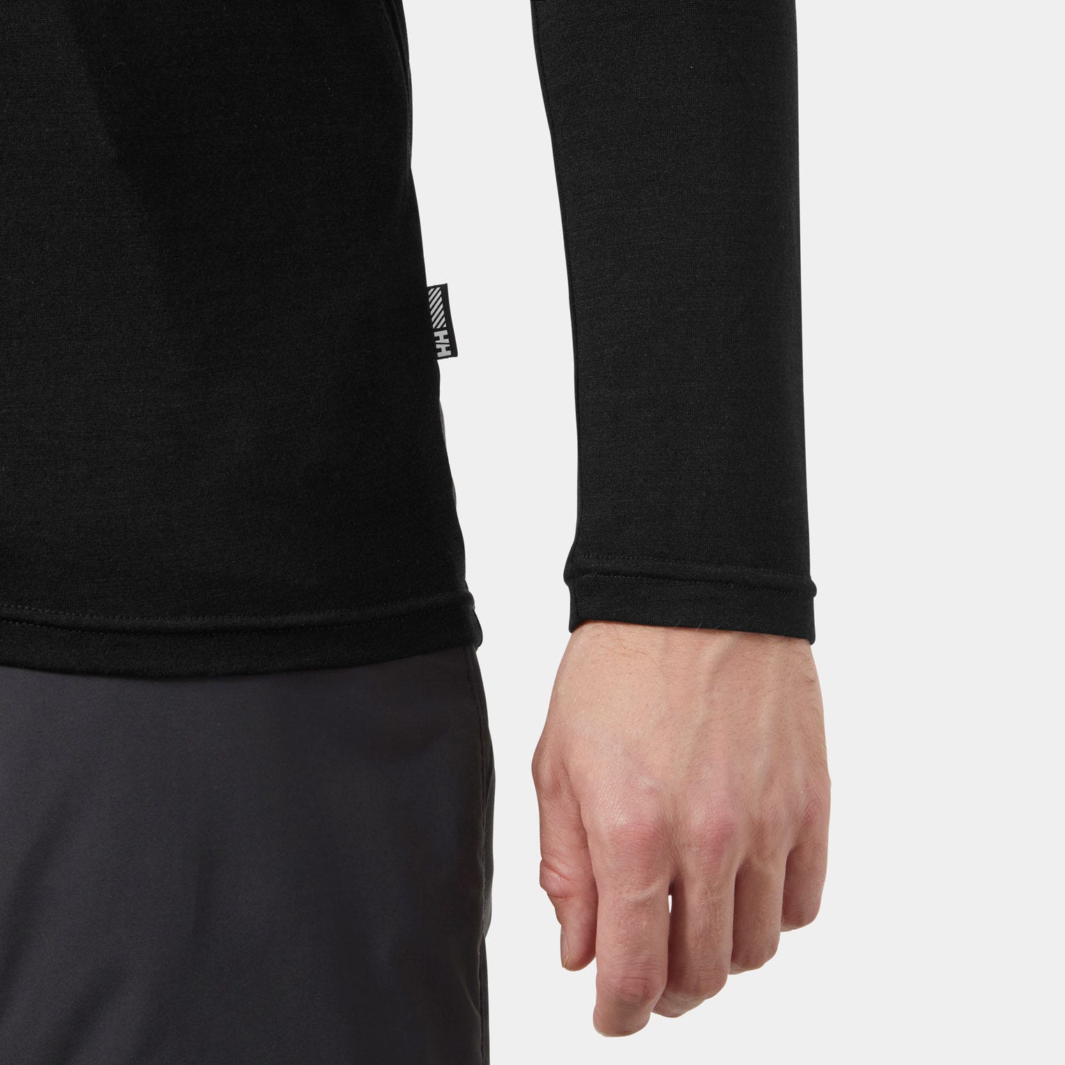 Men's HH Durawool Long Sleeve Henley - 990 BLACK