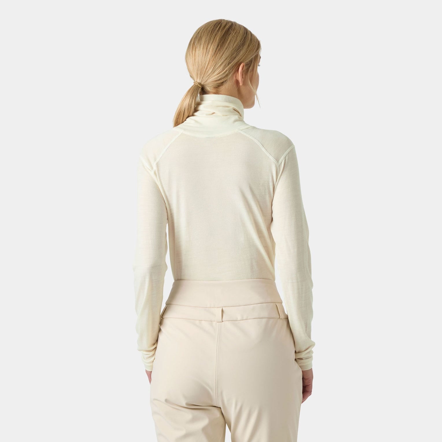 Women's HH Durawool High Neck Long Sleeve - 047 SNOW