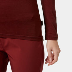 Women's HH Durawool High Neck Long Sleeve - 180 MARS RED
