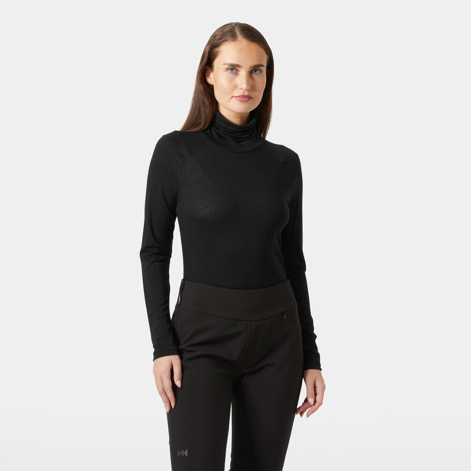 Women's HH Durawool High Neck Long Sleeve - 990 BLACK