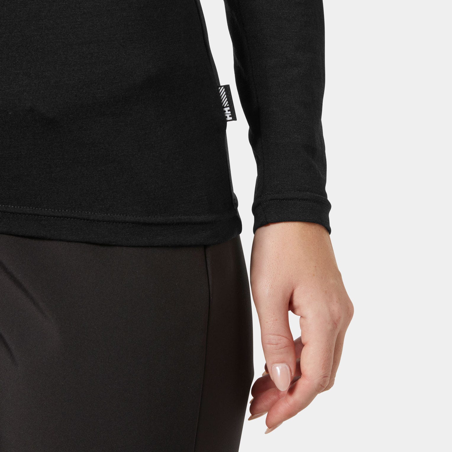 Women's HH Durawool High Neck Long Sleeve - 990 BLACK