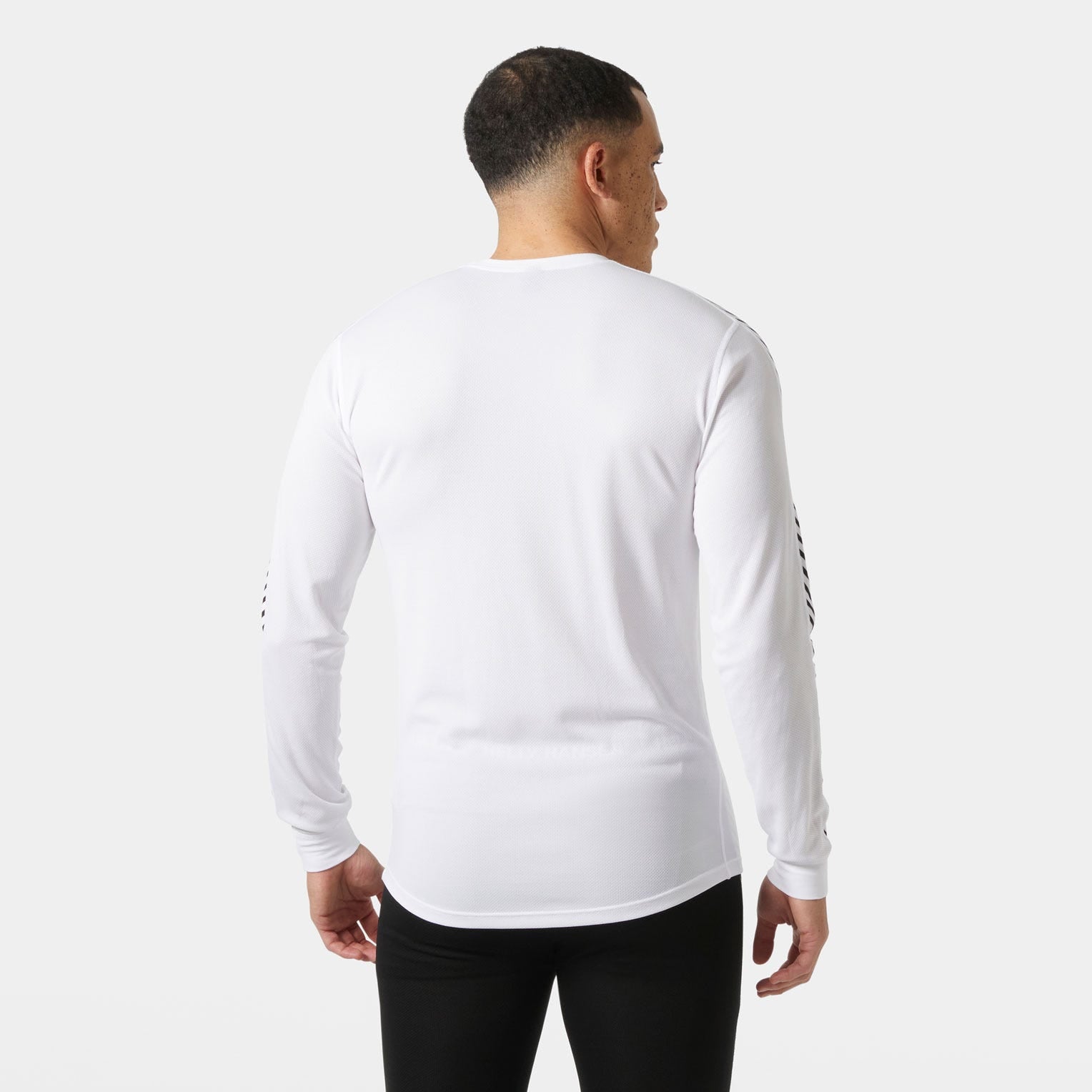 Men's HH LIFA® Stripe Long-Sleeve Crew Base Layer - 001 WHITE