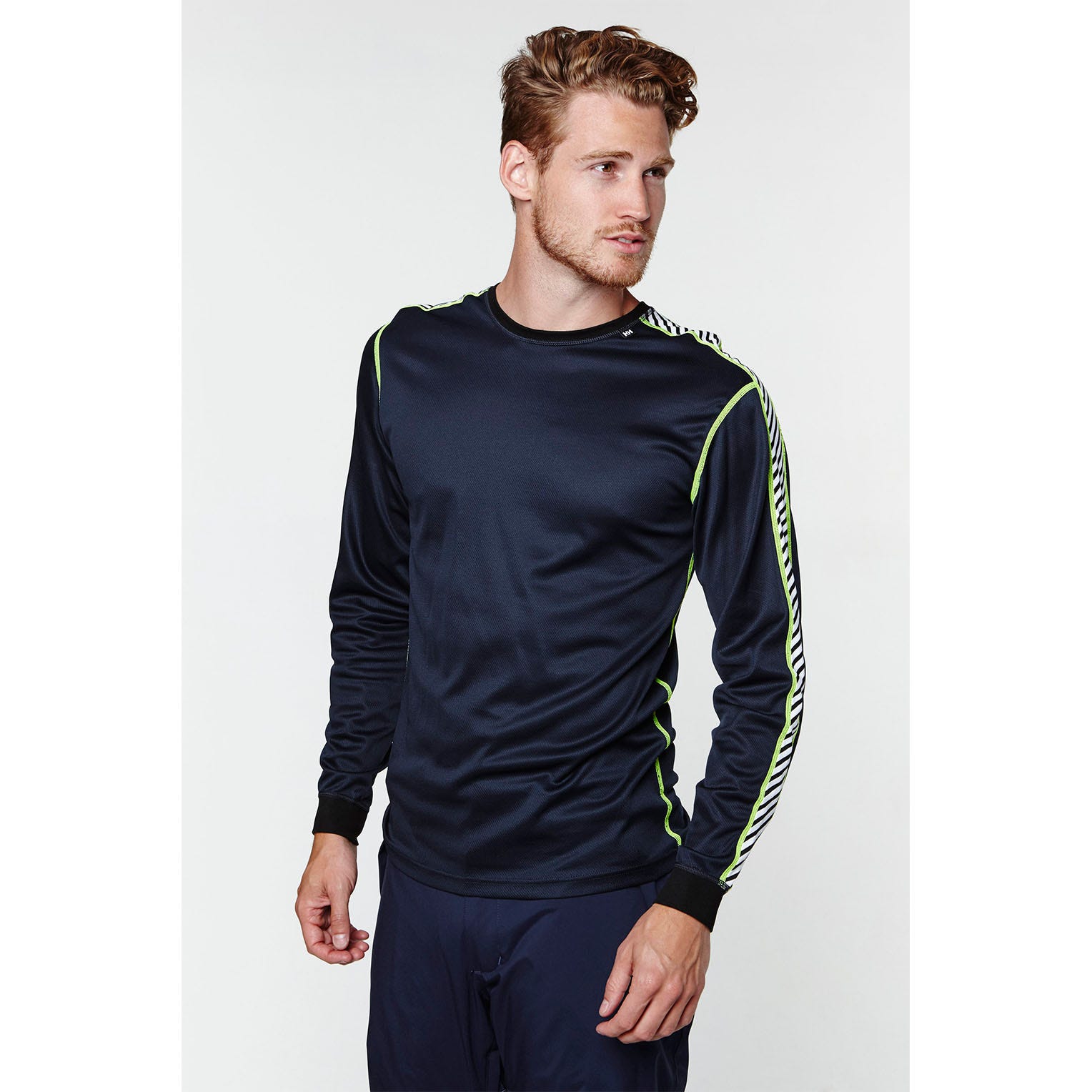 Men's HH LIFA® Stripe Long-Sleeve Crew Base Layer