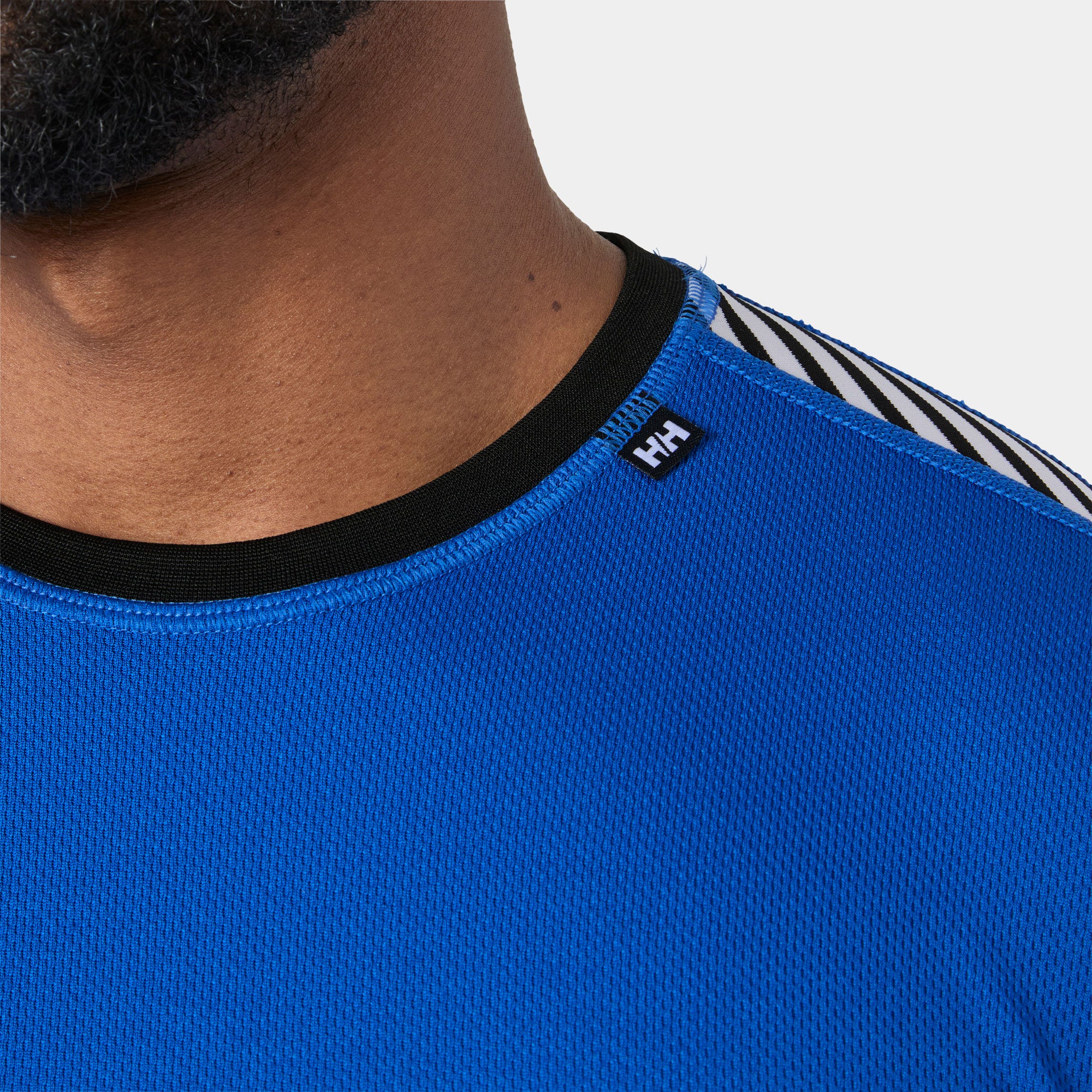 Men's HH LIFA® Stripe Long-Sleeve Crew Base Layer - 543 COBALT 20