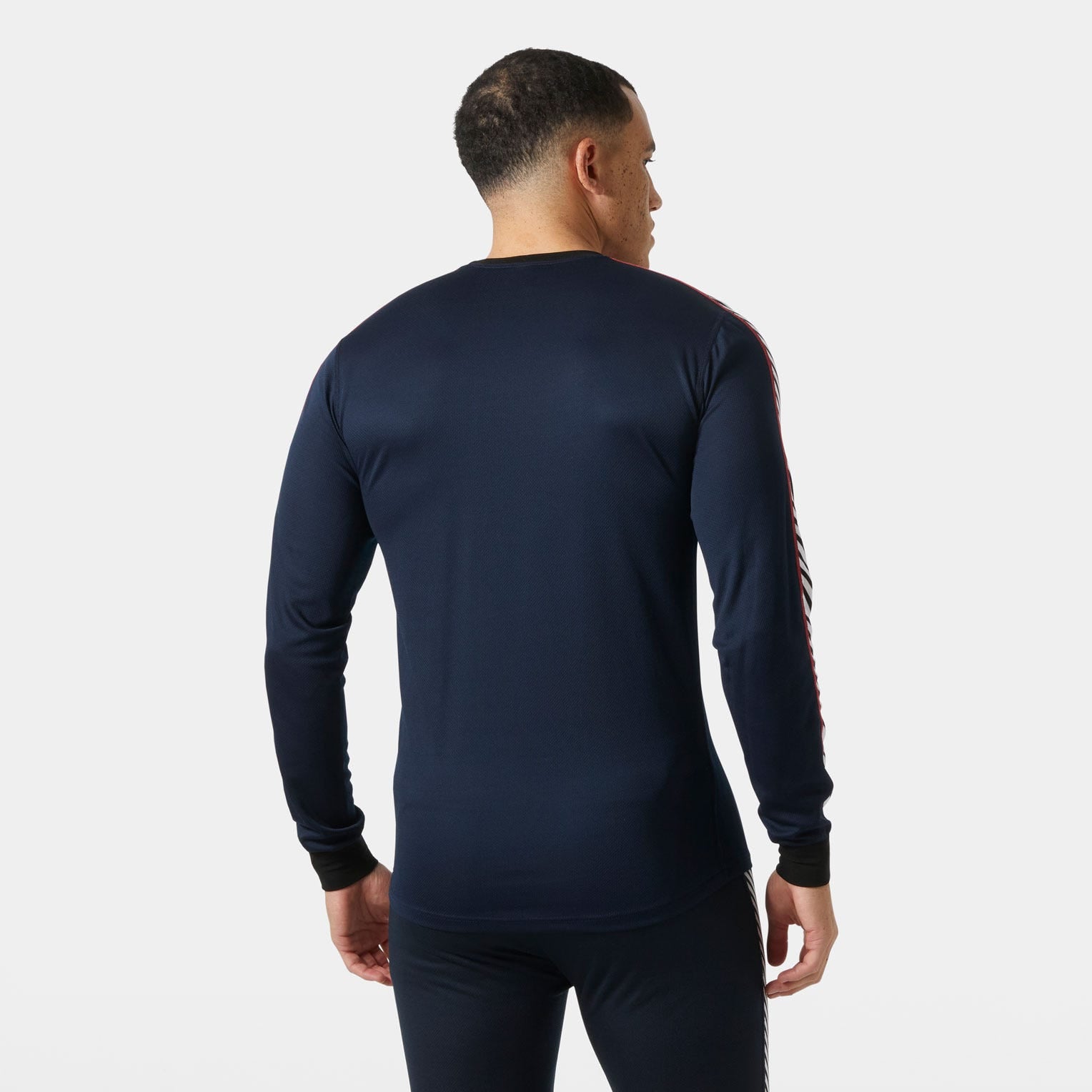 Men's HH LIFA® Stripe Long-Sleeve Crew Base Layer - 597 NAVY