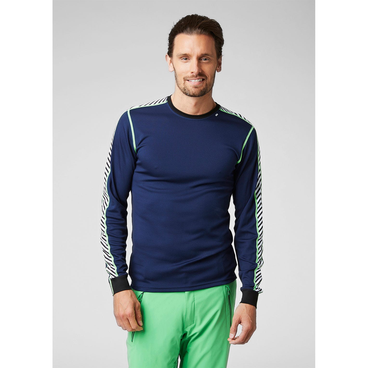 Men's HH LIFA® Stripe Long-Sleeve Crew Base Layer