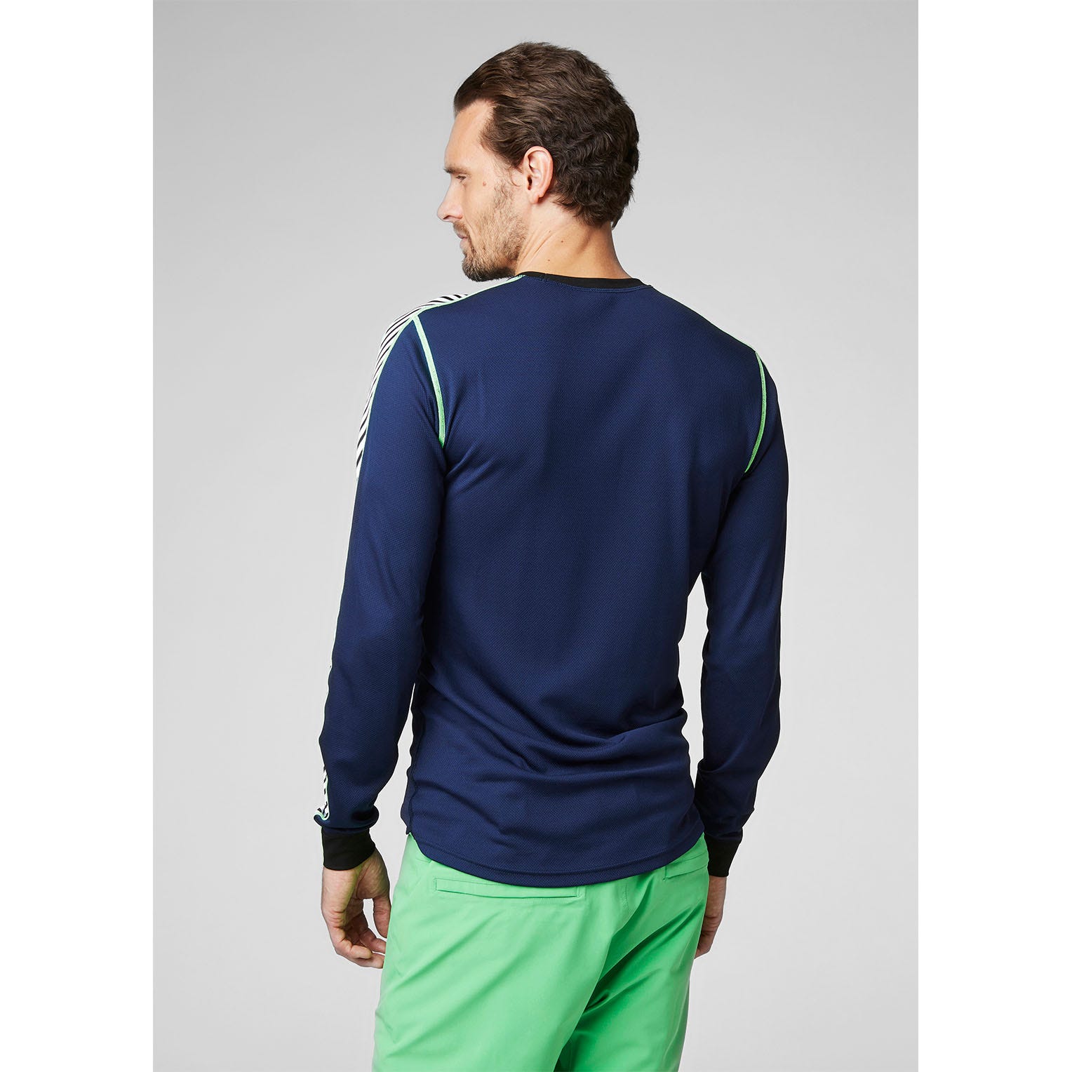Men's HH LIFA® Stripe Long-Sleeve Crew Base Layer