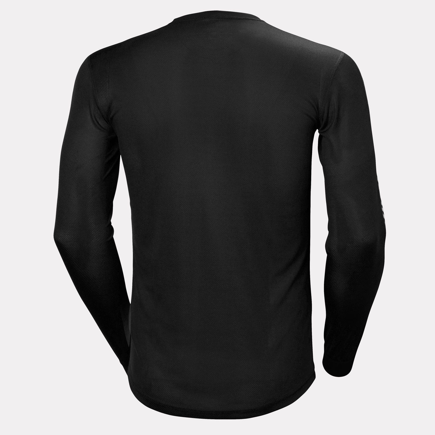 Men's HH LIFA® Stripe Long-Sleeve Crew Base Layer - 998 BLACK