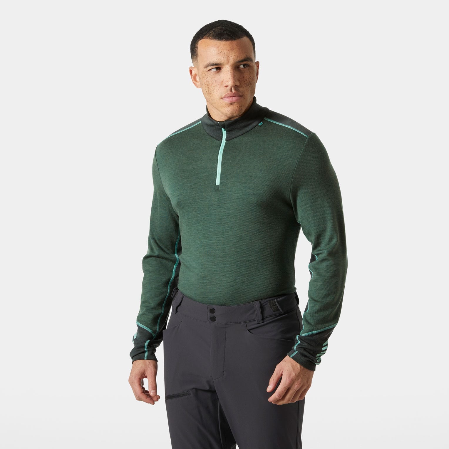 Men's LIFA® Merino Midweight Half-Zip Base Layer - 390 JUNGLE GREEN