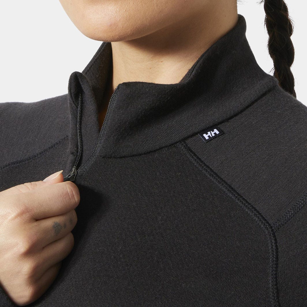 Women's LIFA® Merino Midweight Half-Zip Base Layer - 990 BLACK