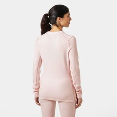 Women’s LIFA® Merino Midweight Graphic Long-Sleeve Crew Base Layer - 082 PINK TINT NORDIC ROSE AOP