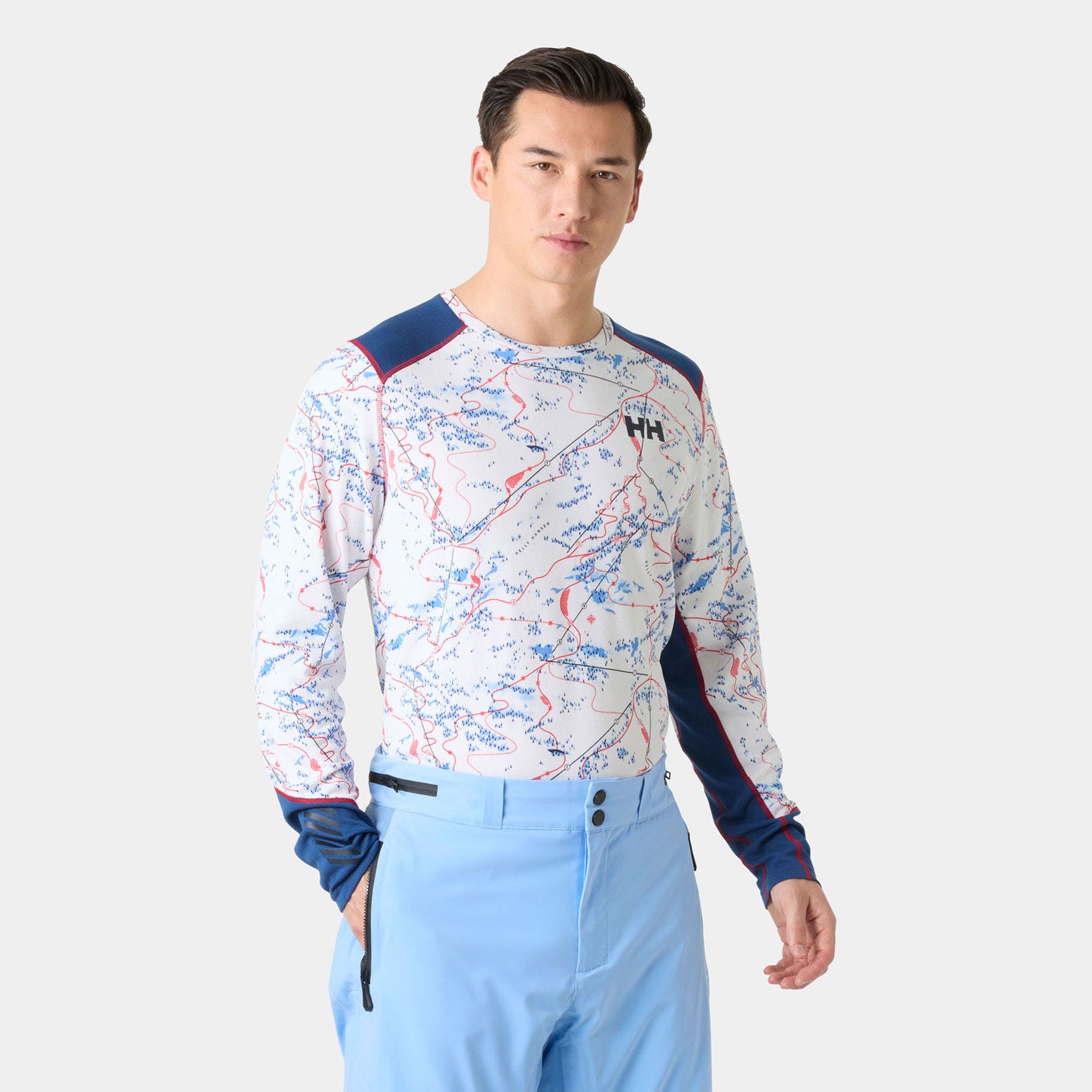 Men's LIFA® ACTIVE Crew Base Layer - 001 WHITE SLOPE