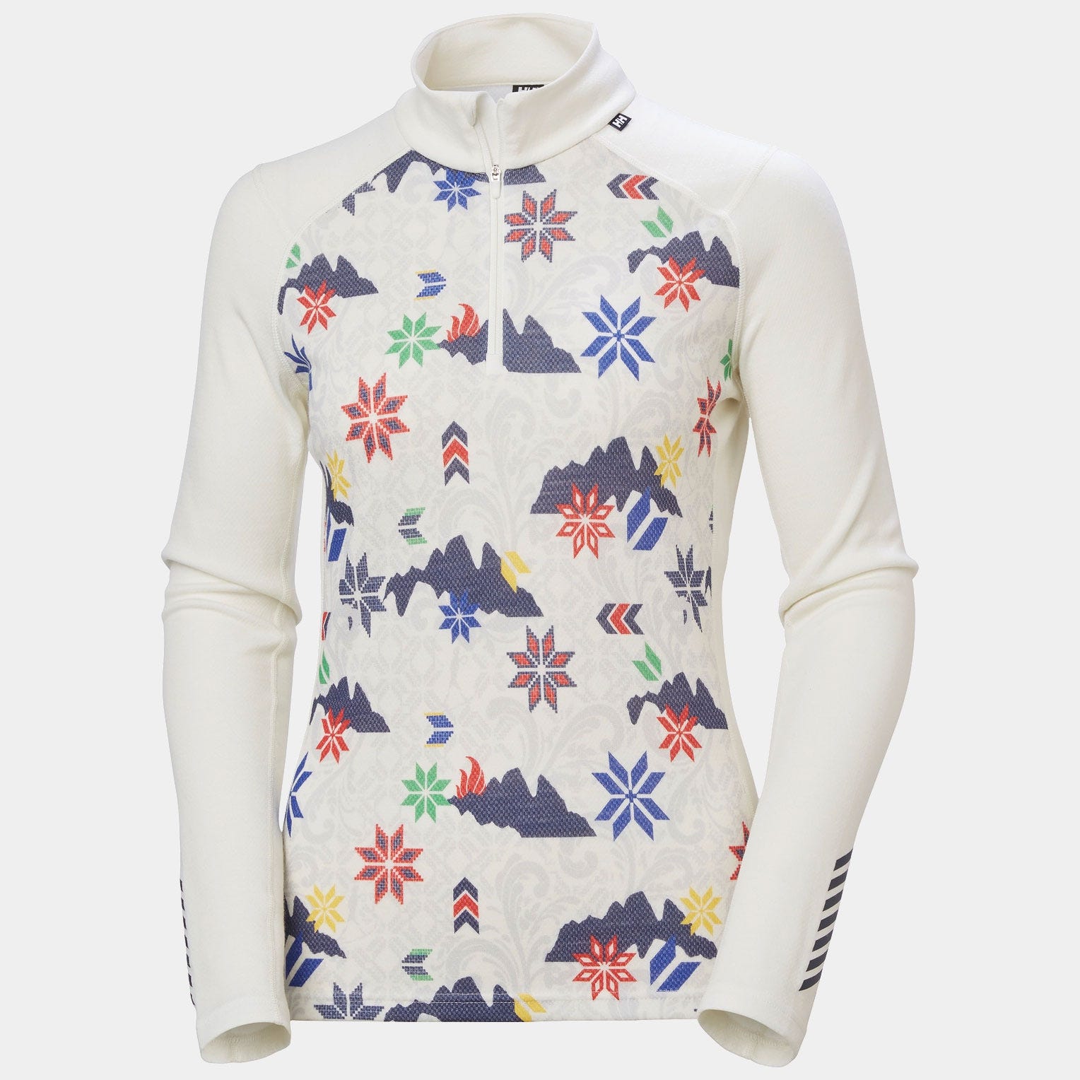 Women's LIFA® Merino Midweight Graphic Half-Zip Base Layer - 015 OFF WHITE