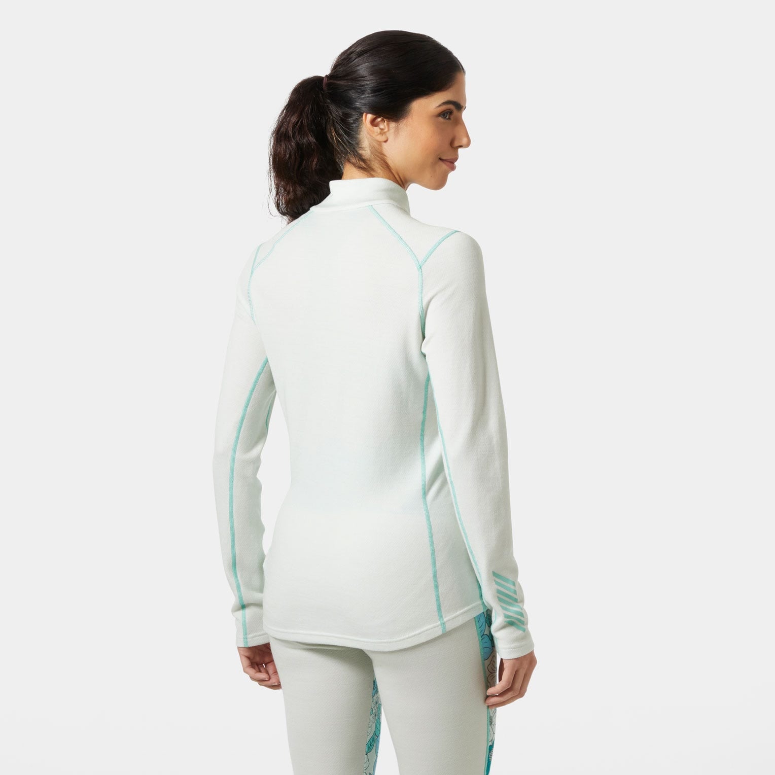 Women's LIFA® Merino Midweight Graphic Half-Zip Base Layer - 403 SEAFOAM FLORAL AOP