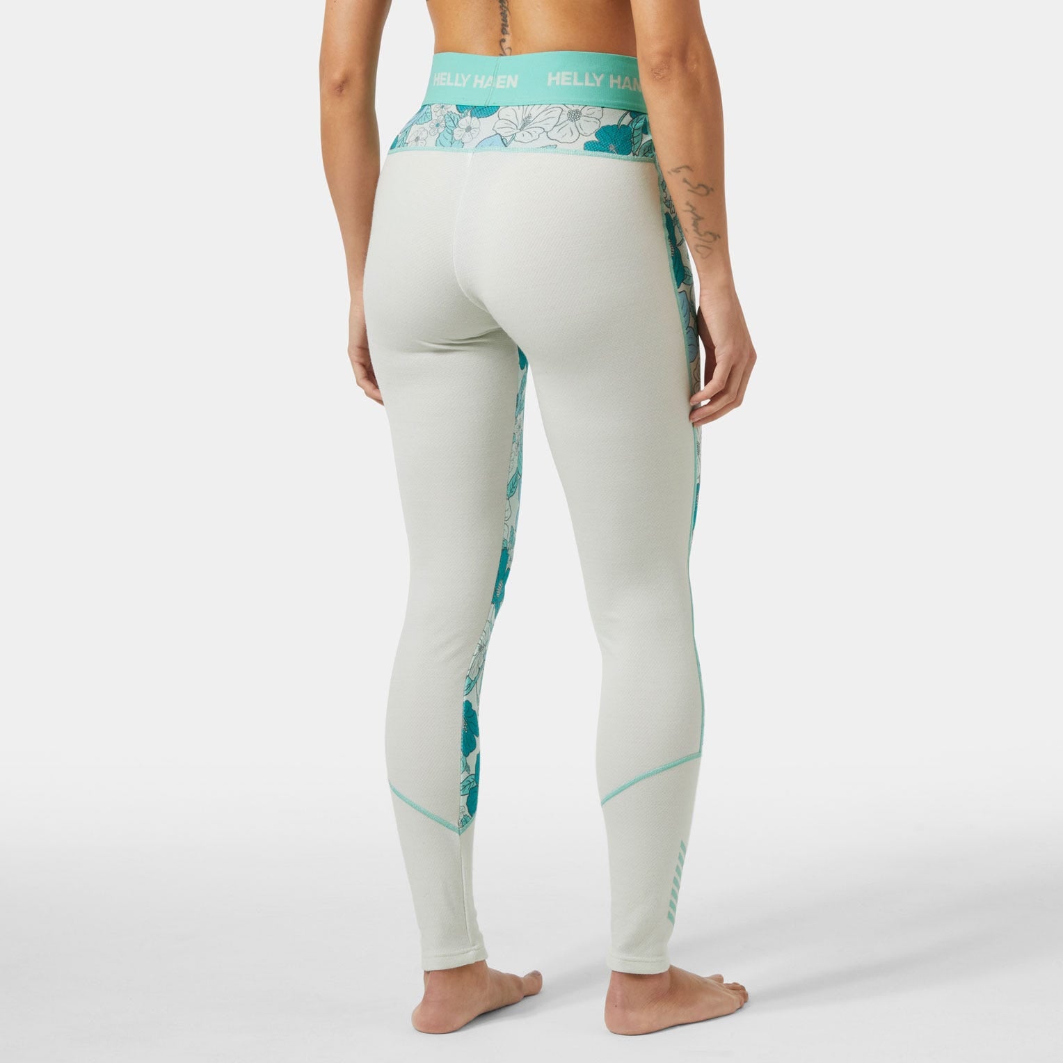 Women’s Lifa Merino Midweight Graphic Base Layer Pants - 403 SEAFOAM FLORAL AOP