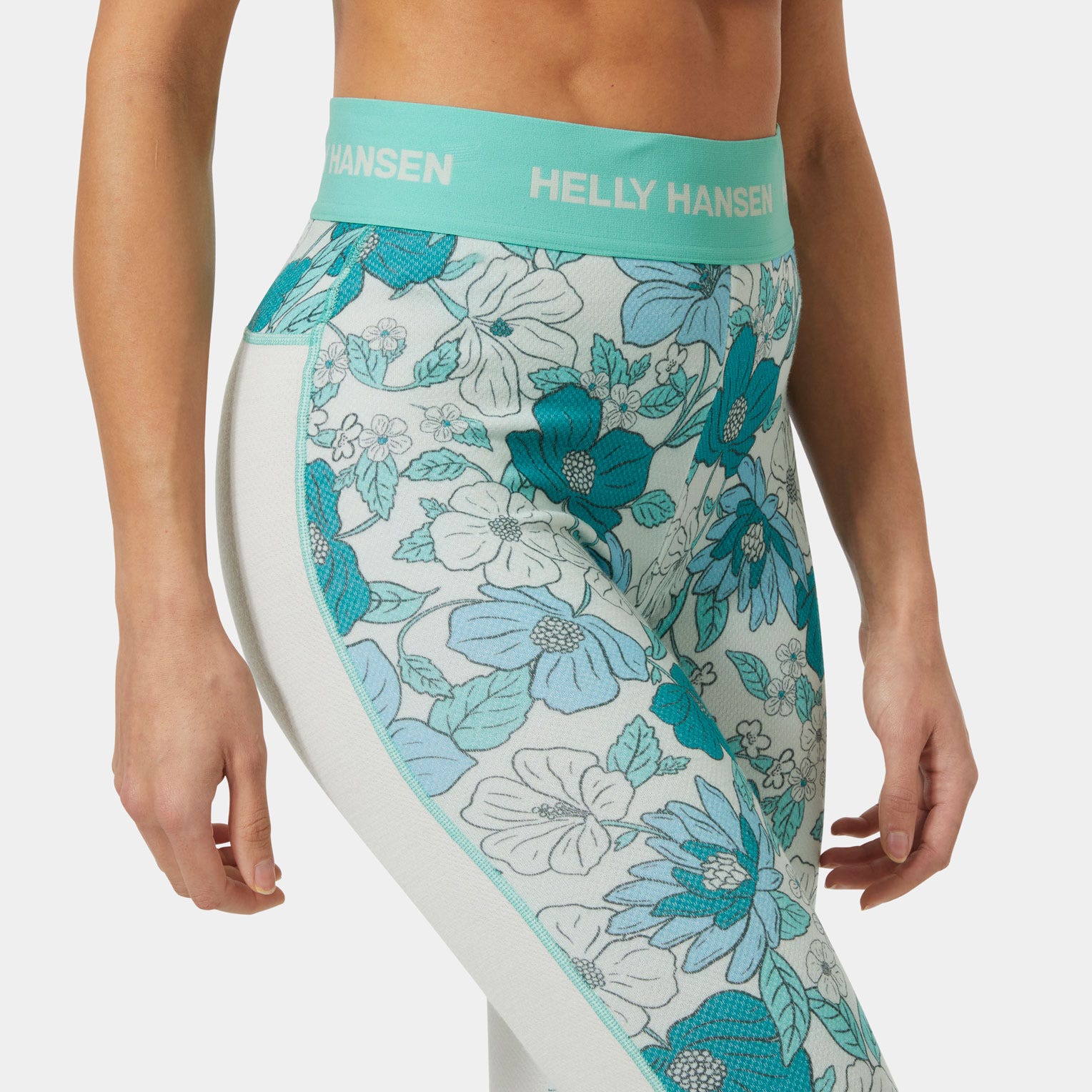 Women’s Lifa Merino Midweight Graphic Base Layer Pants - 403 SEAFOAM FLORAL AOP