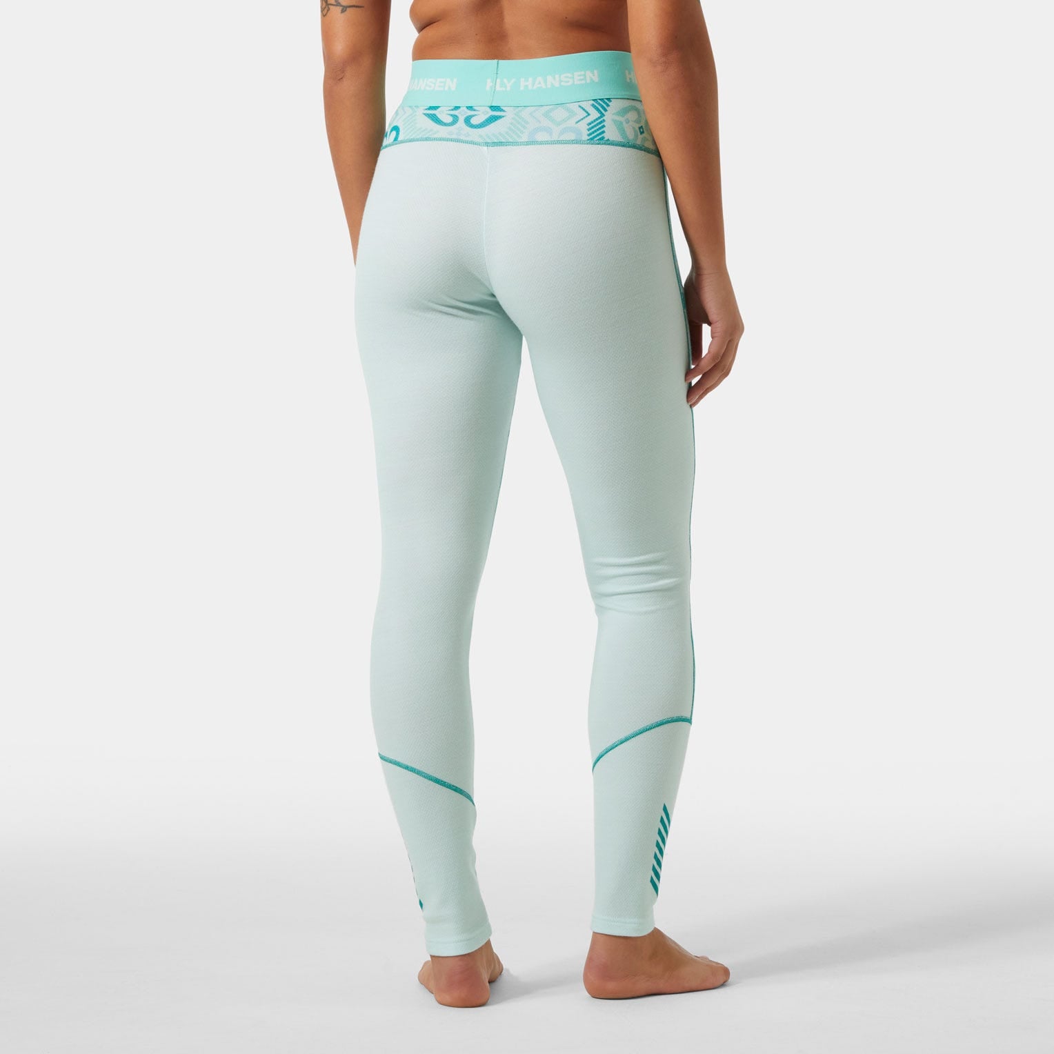 Women’s Lifa Merino Midweight Graphic Base Layer Pants - 562 ICICLE NORDIC ROSE AOP