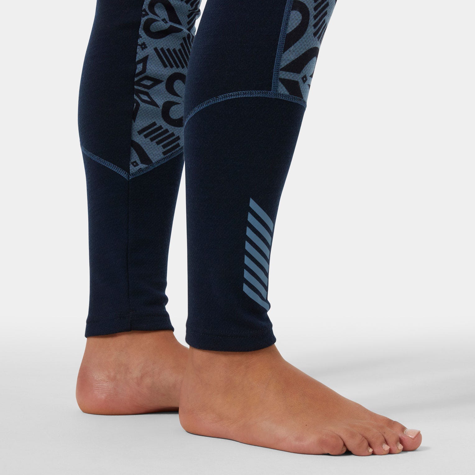 Women’s Lifa Merino Midweight Graphic Base Layer Pants - 600 NAVY NORDIC ROSE AOP