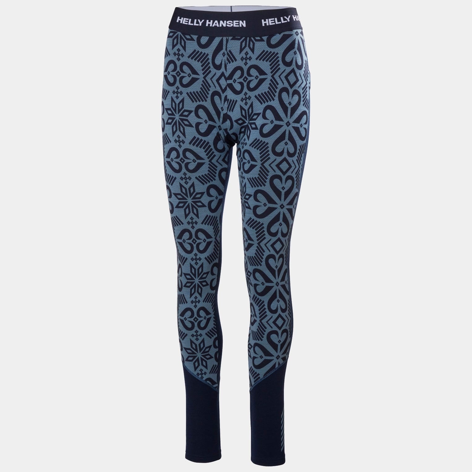 Women’s Lifa Merino Midweight Graphic Base Layer Pants - 600 NAVY NORDIC ROSE AOP