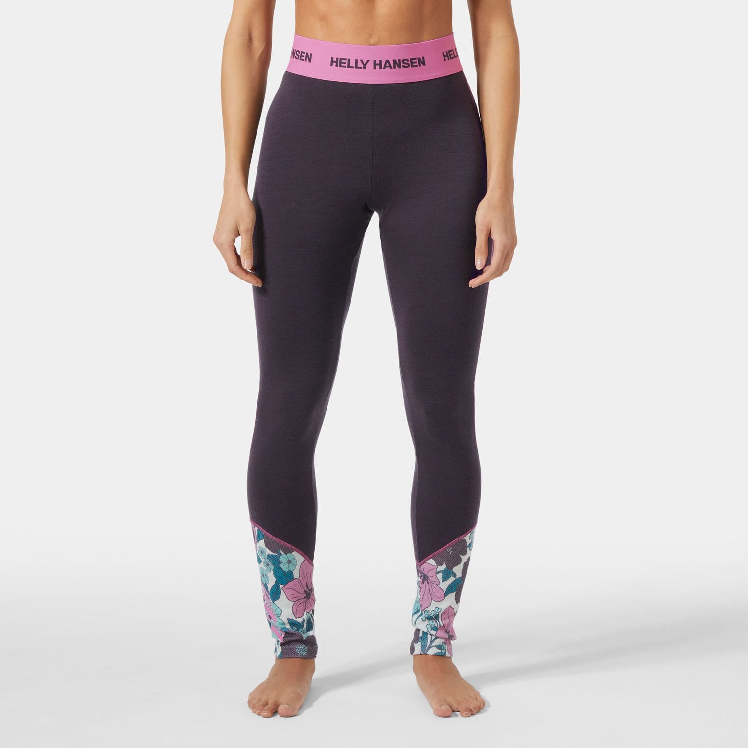 Women’s Lifa Merino Midweight Graphic Base Layer Pants - 660 BLACK GRAPE