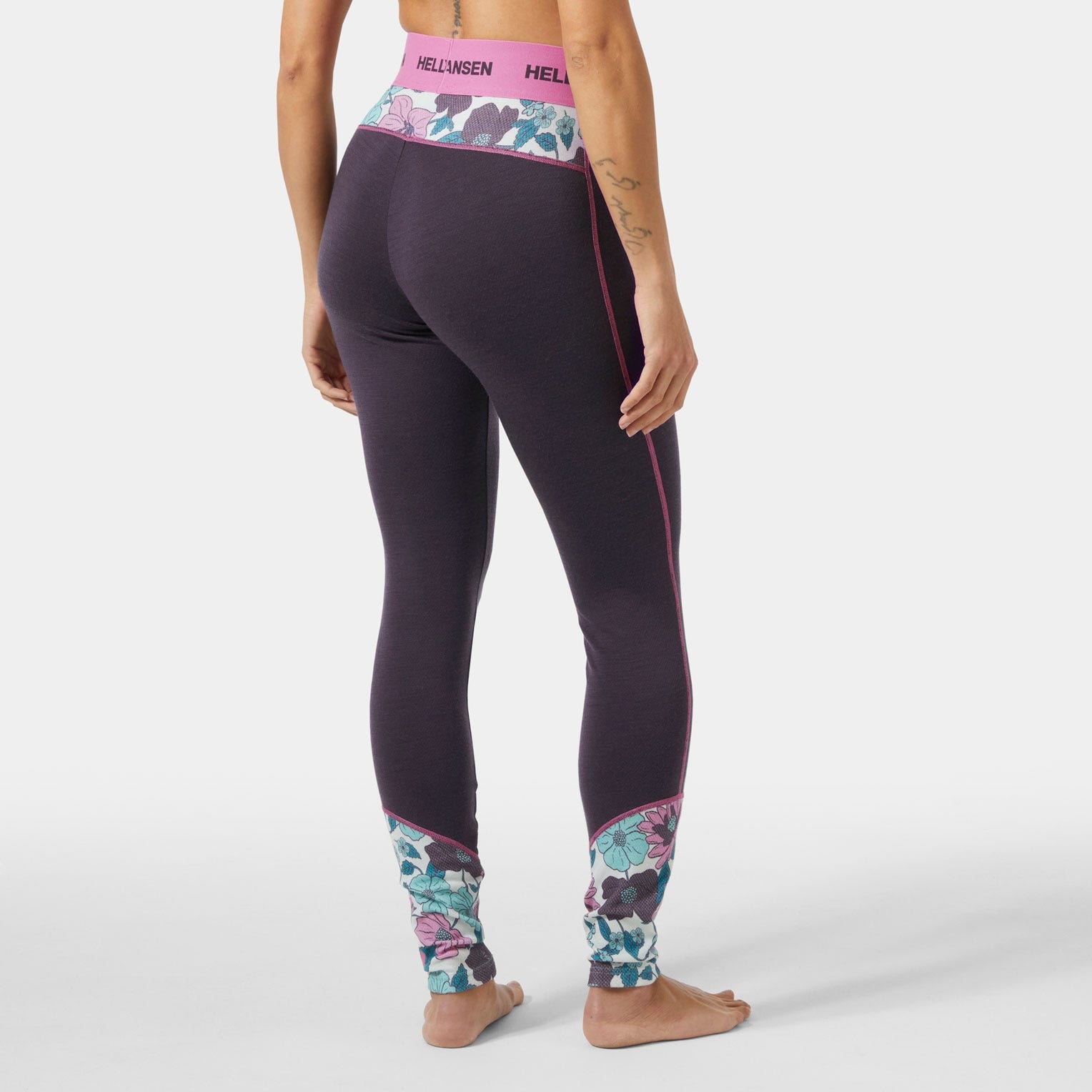 Women’s Lifa Merino Midweight Graphic Base Layer Pants - 660 BLACK GRAPE