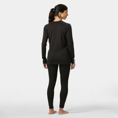 Women's LIFA® ACTIVE Stripe Crew Base Layer - 990 BLACK
