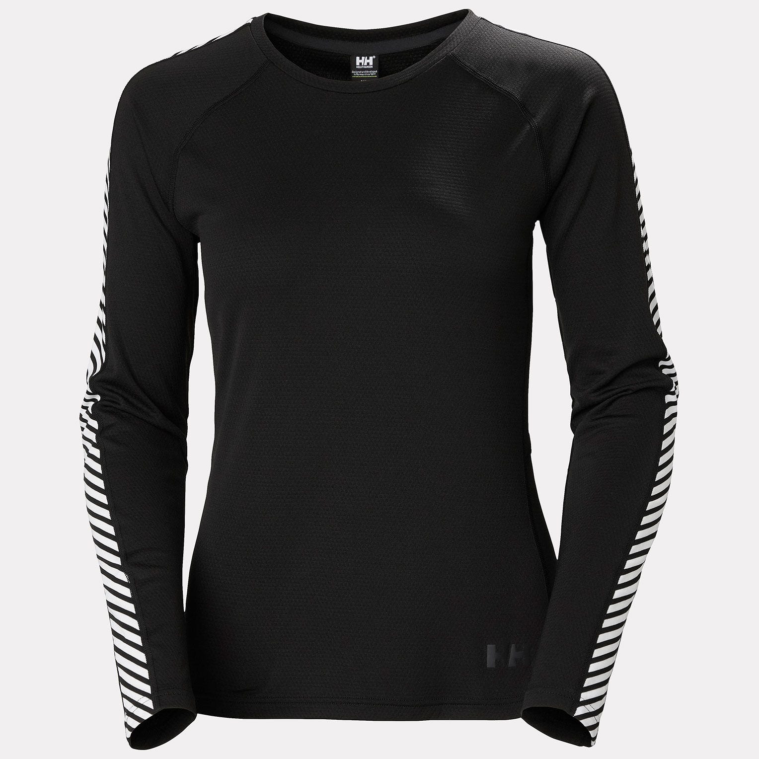 Women's LIFA® ACTIVE Stripe Crew Base Layer - 990 BLACK