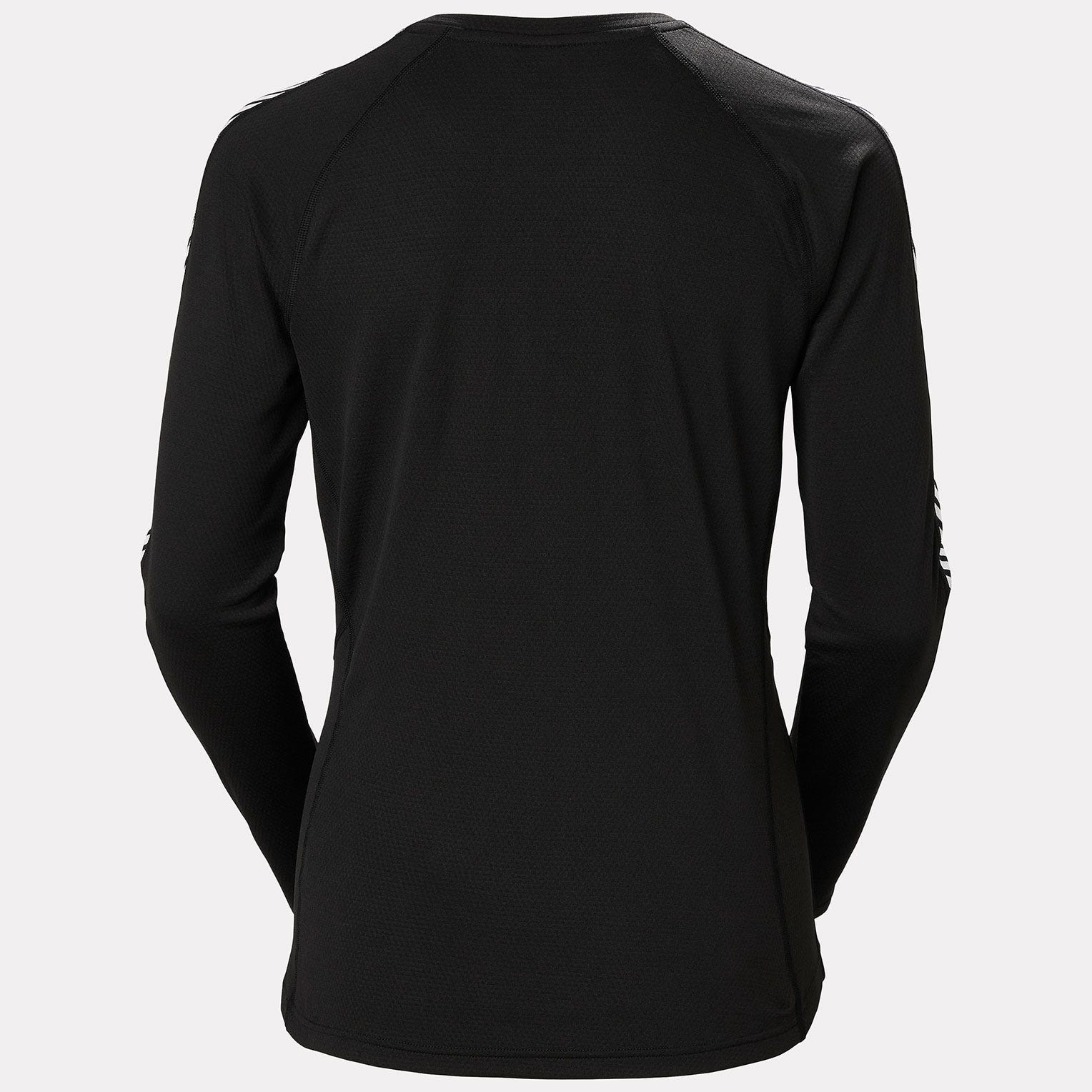 Women's LIFA® ACTIVE Stripe Crew Base Layer - 990 BLACK