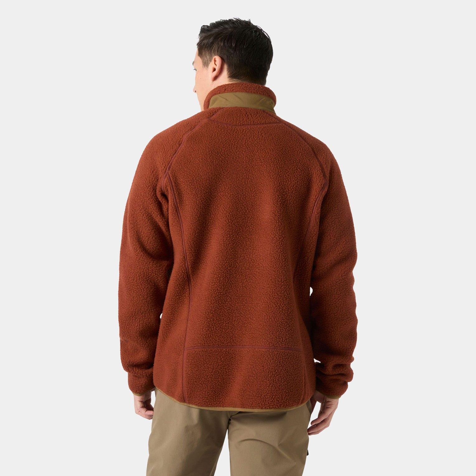 Men's Panorama Pile Fleece Block Jacket - 301 IRON OXIDE