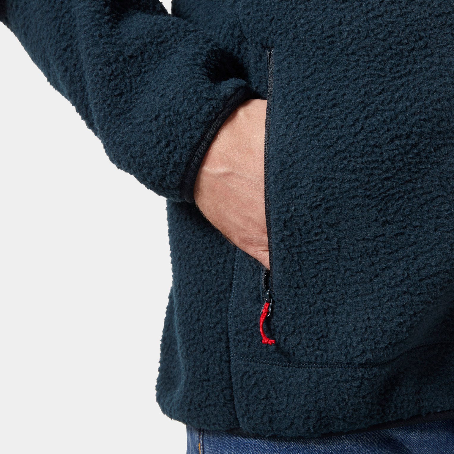Men's Panorama Pile Fleece Block Jacket - 598 NAVY