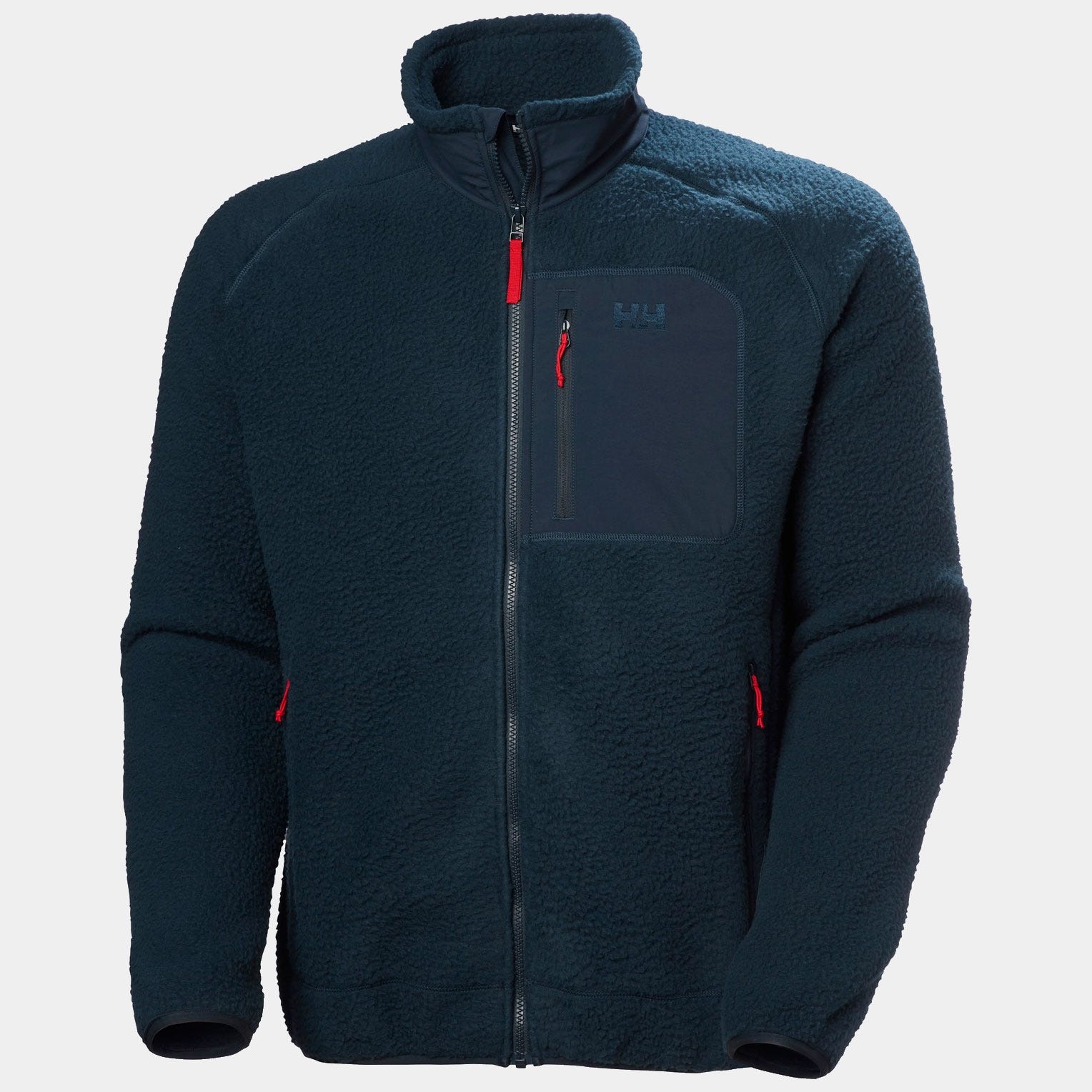 Men's Panorama Pile Fleece Block Jacket - 598 NAVY