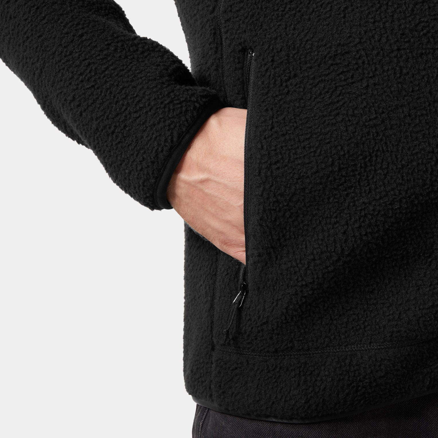 Men's Panorama Pile Fleece Block Jacket - 991 BLACK