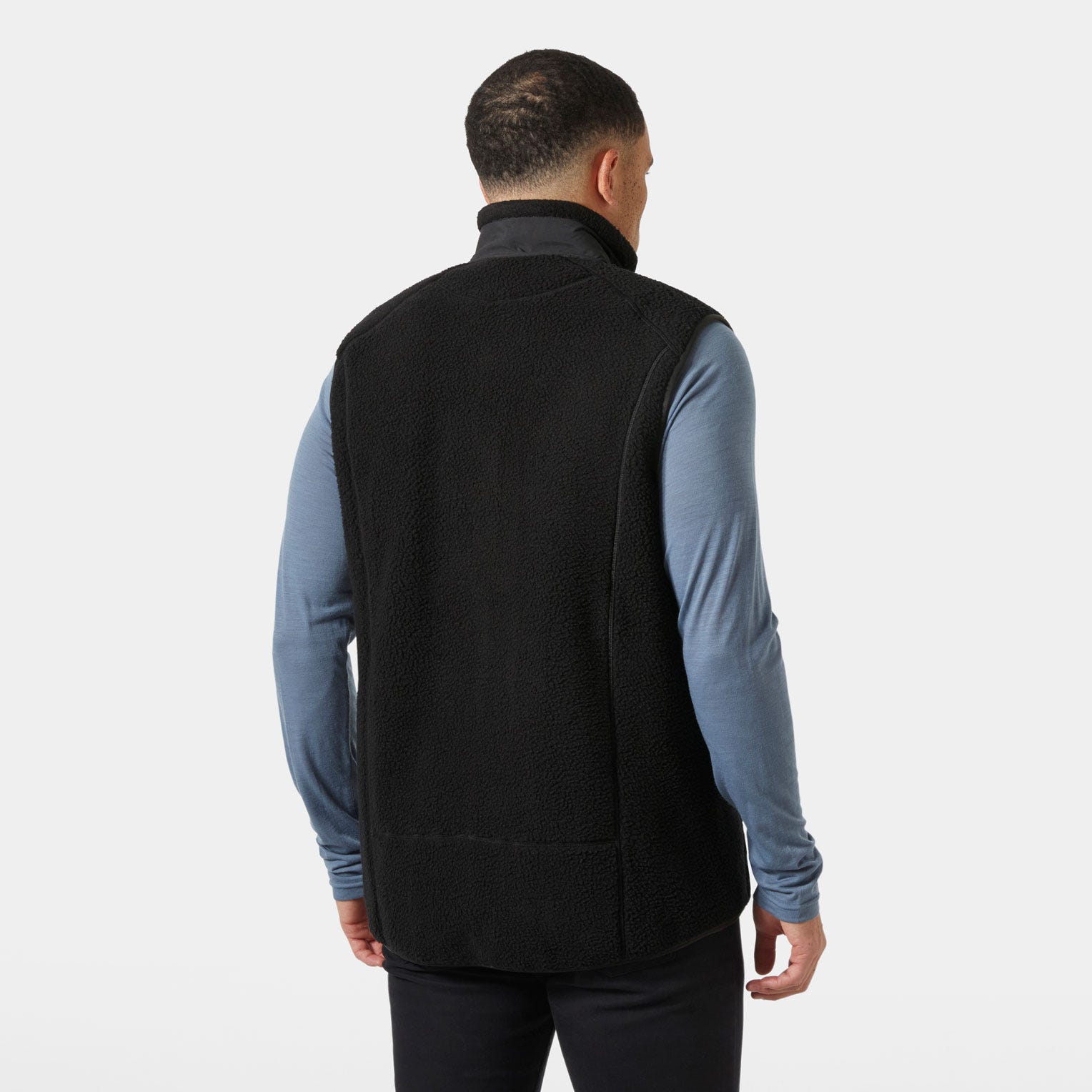 Unisex Panorama Pile Fleece Vest - 990 BLACK