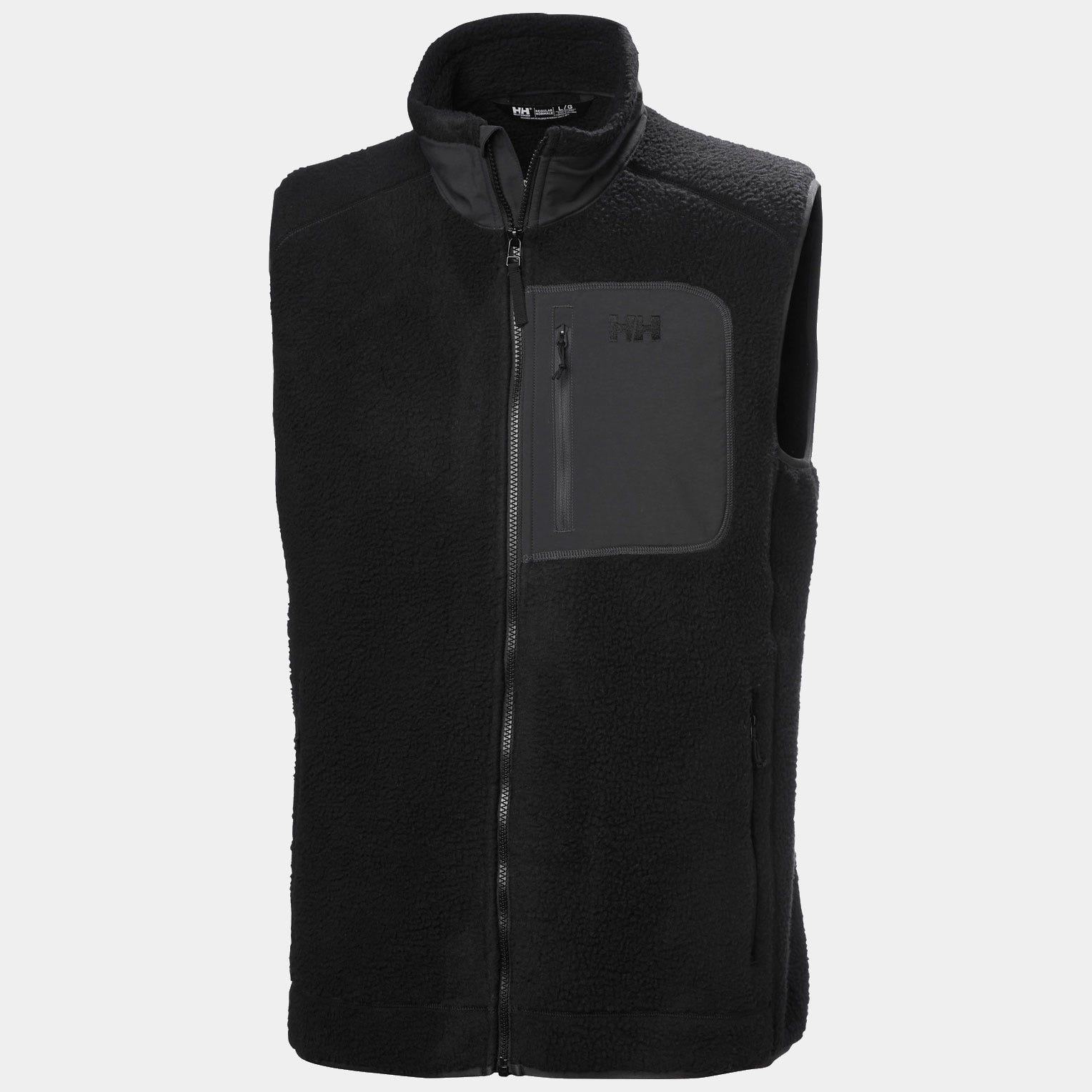 Unisex Panorama Pile Fleece Vest - 990 BLACK