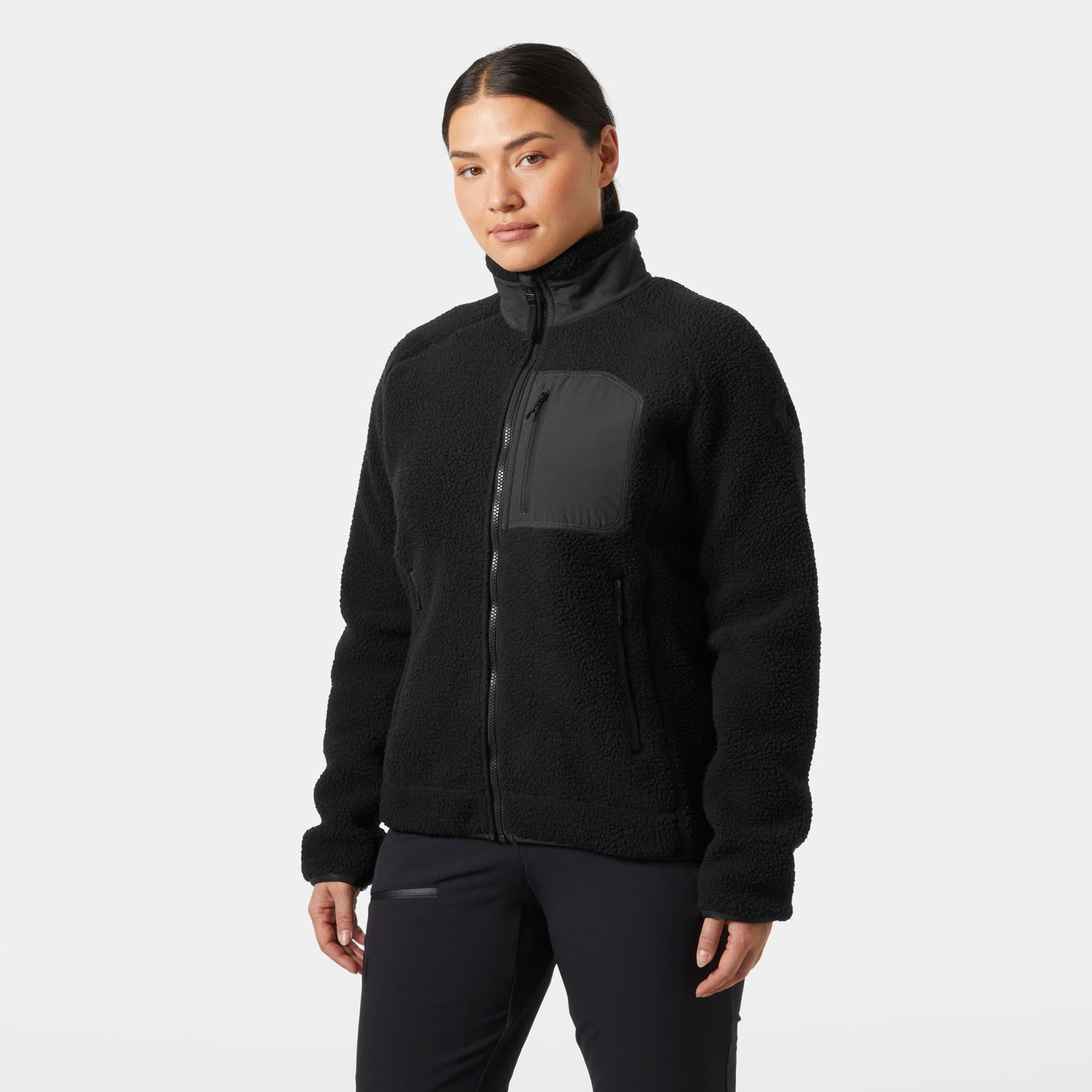 Women’s Imperial Pile Fleece Block Jacket - 991 BLACK