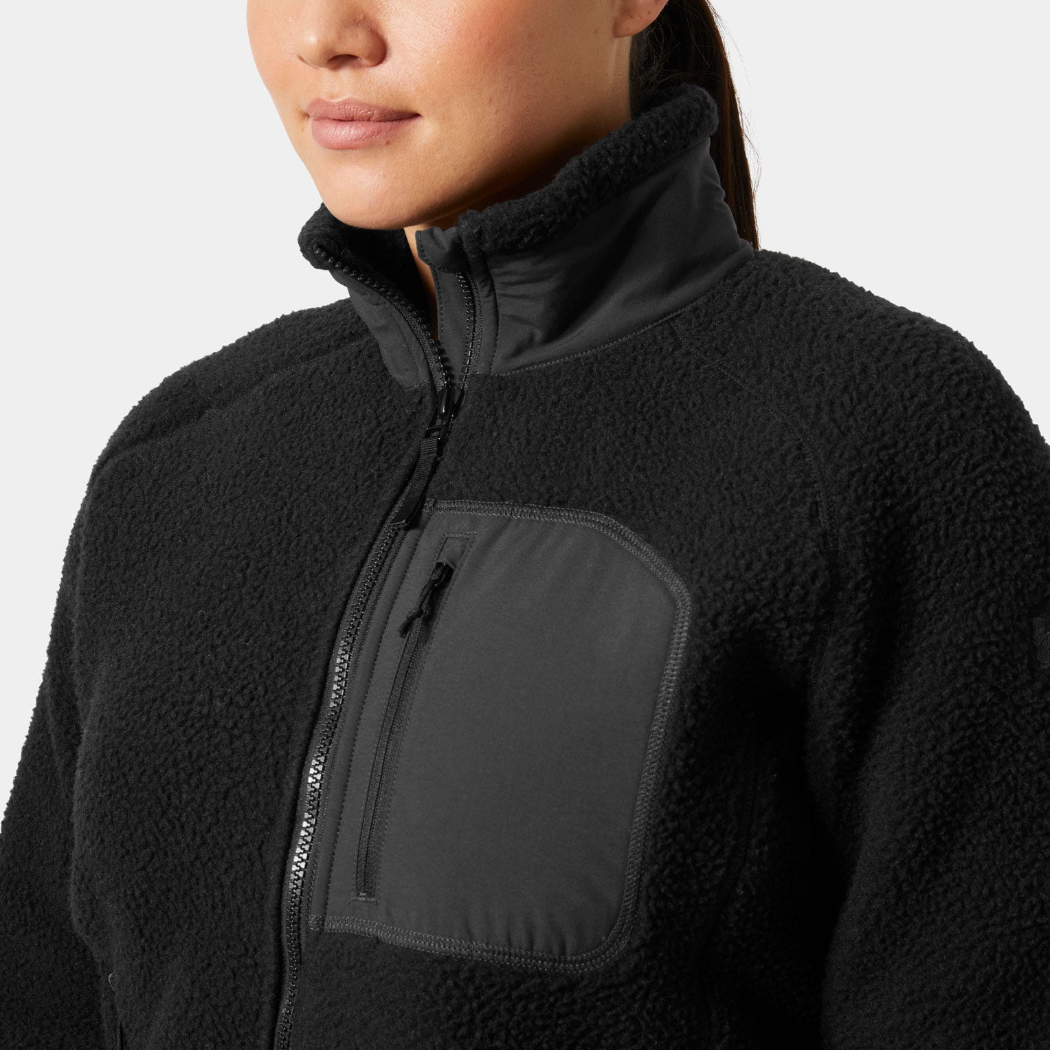 Women’s Imperial Pile Fleece Block Jacket - 991 BLACK