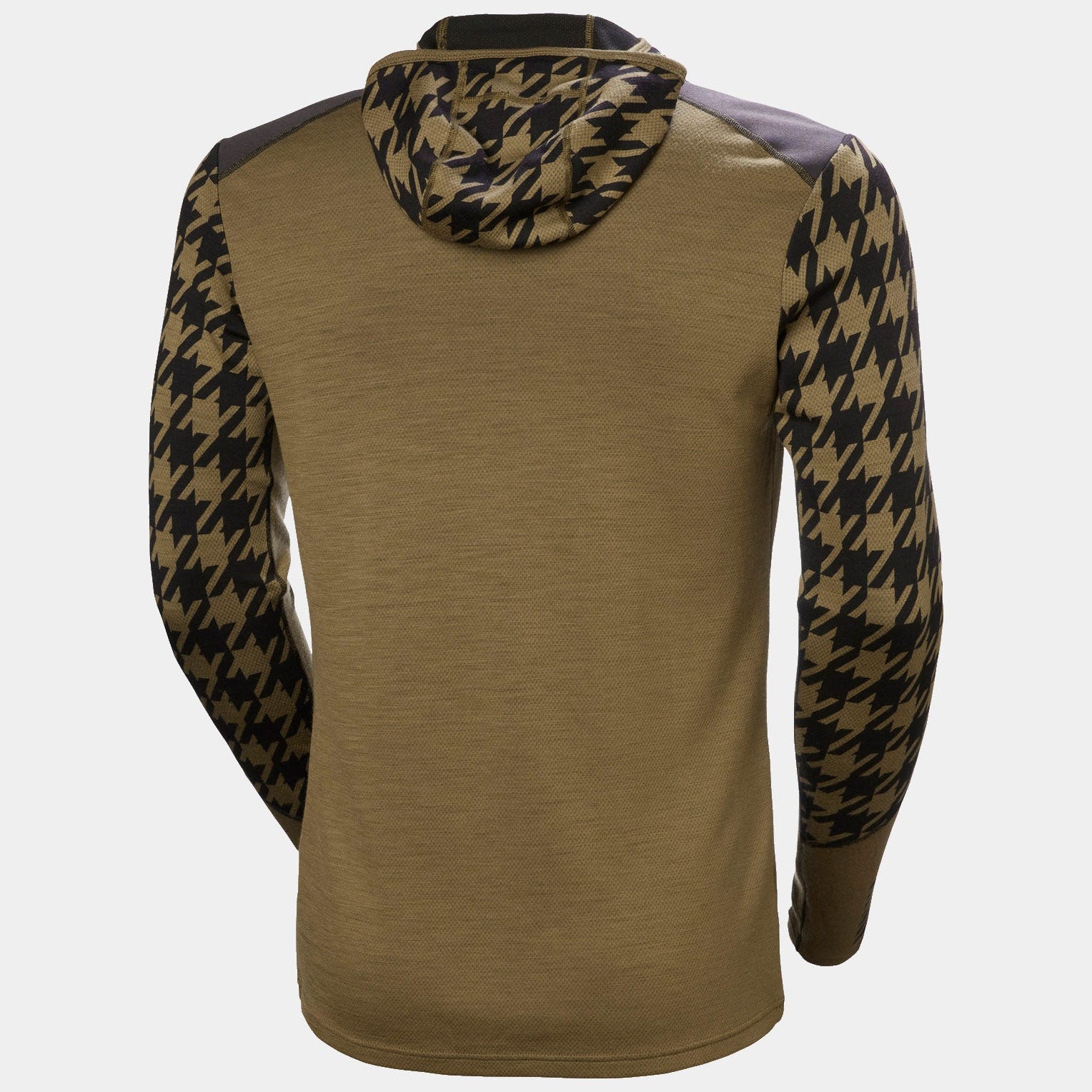 Men's LIFA® Merino Midweight Balaclava Hoodie - 718 SEPIA HOUNDSTOOTH AOP