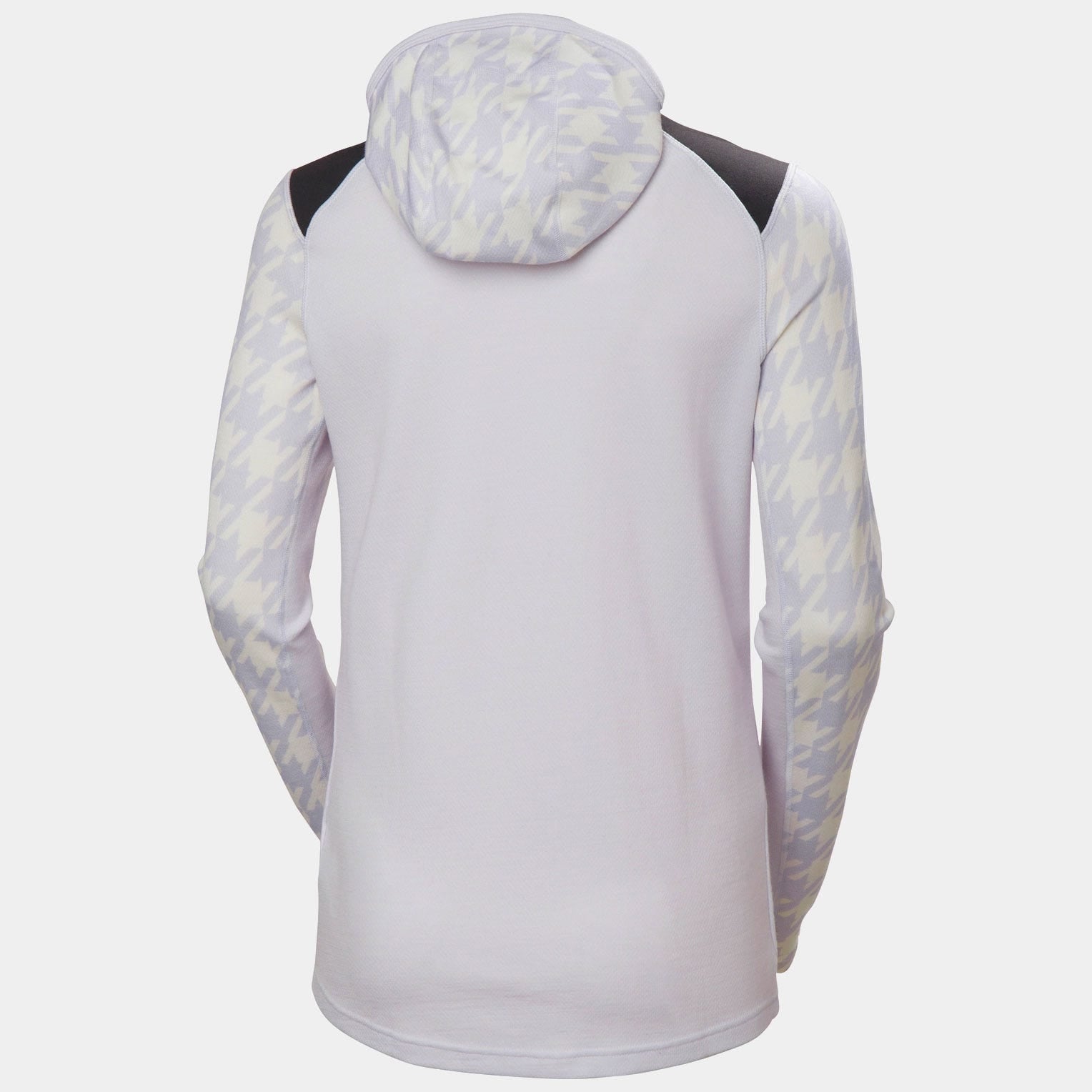 Women's LIFA® Merino Midweight Balaclava Hoodie - 687 LIGHT PURPLE HOUNDSTOOTH AOP