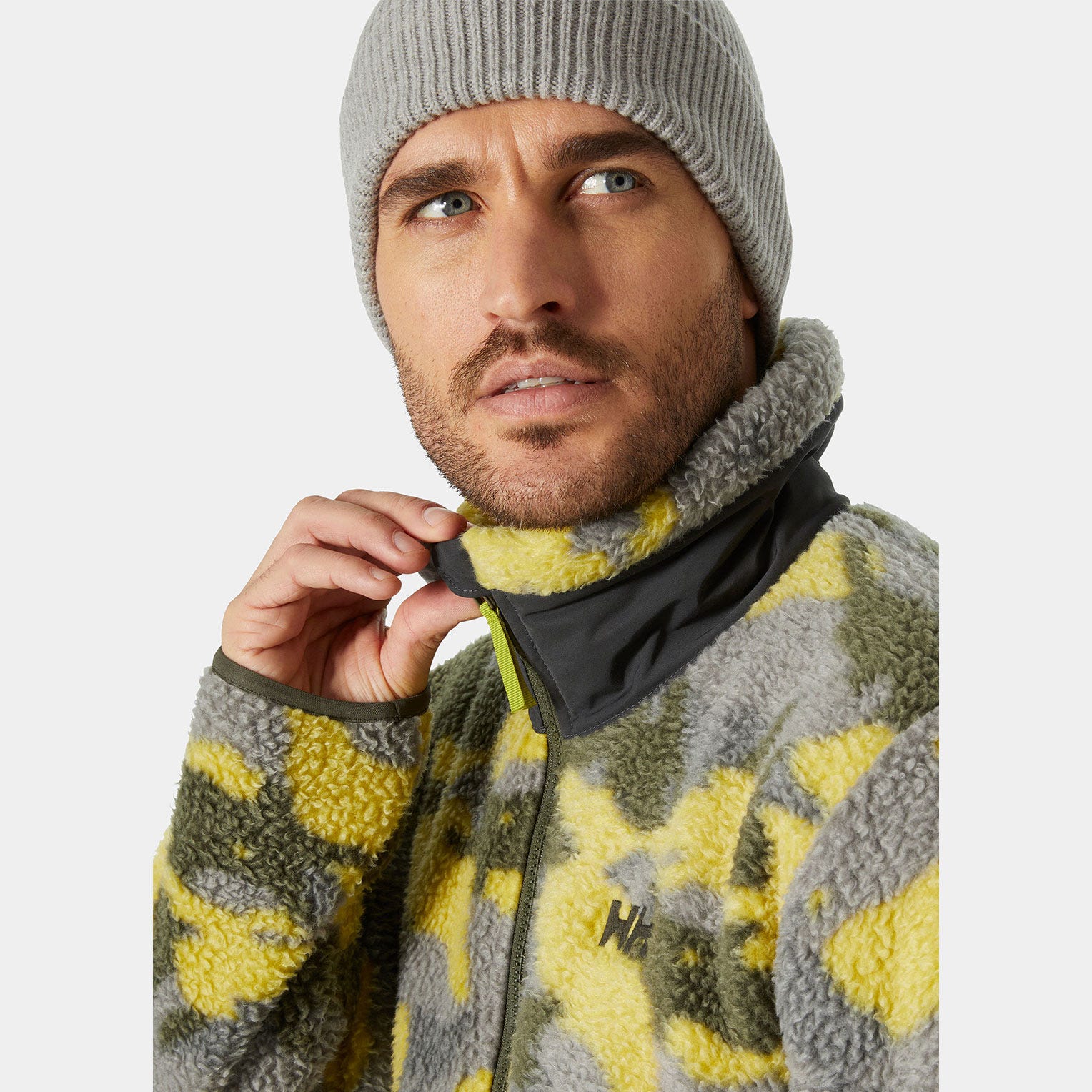 PANORAMA PRINTED PILE JACKET - 452 BRIGHT MOSS