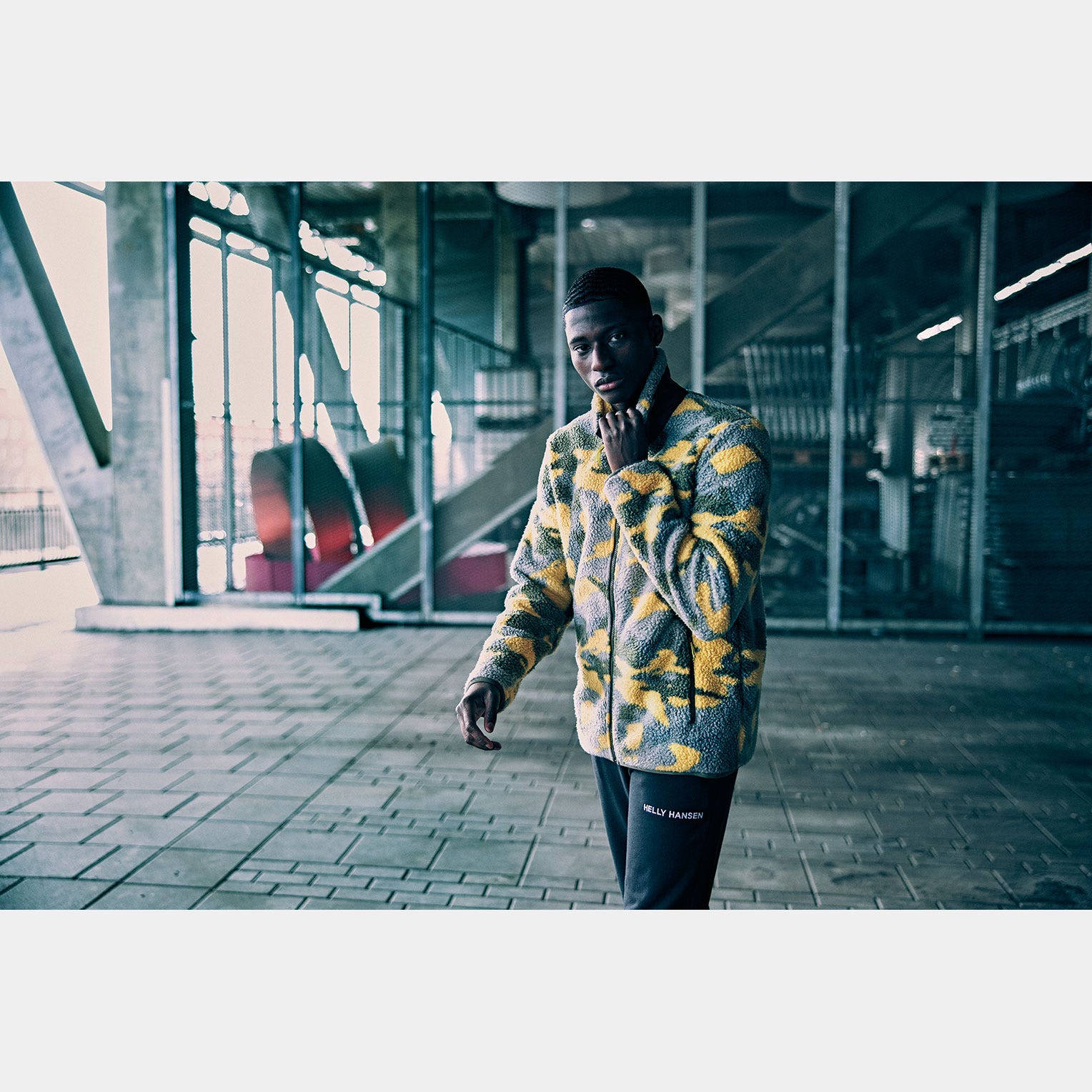 PANORAMA PRINTED PILE JACKET - 452 BRIGHT MOSS