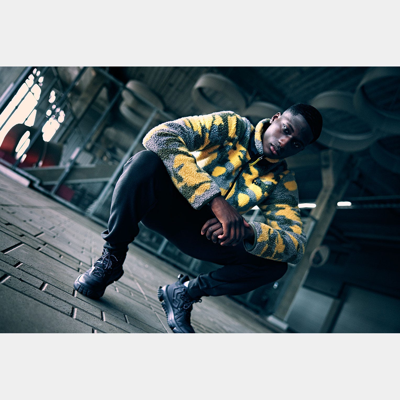 PANORAMA PRINTED PILE JACKET - 452 BRIGHT MOSS