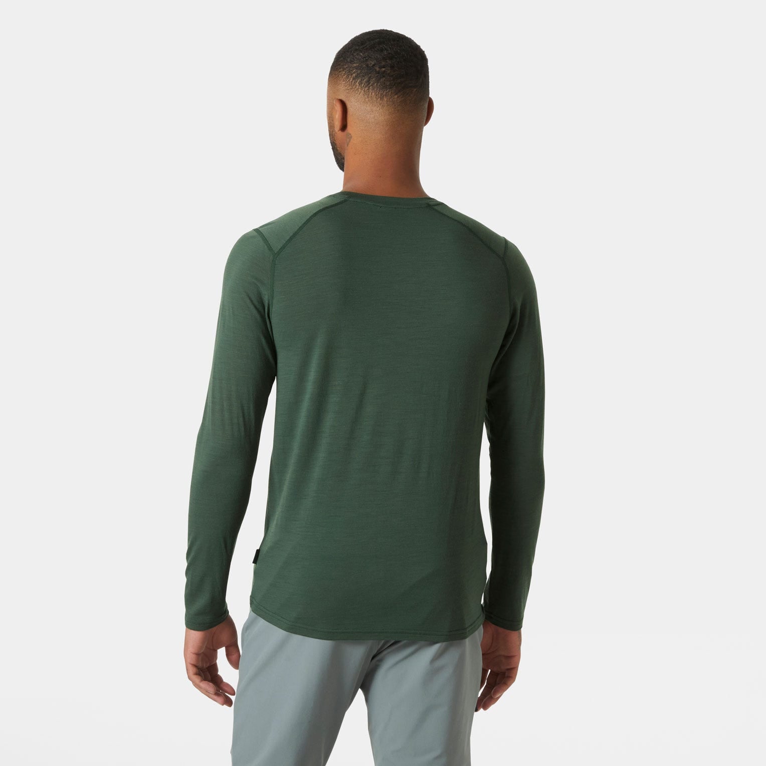 Men’s HH Durawool Crew Long Sleeve - 390 JUNGLE GREEN