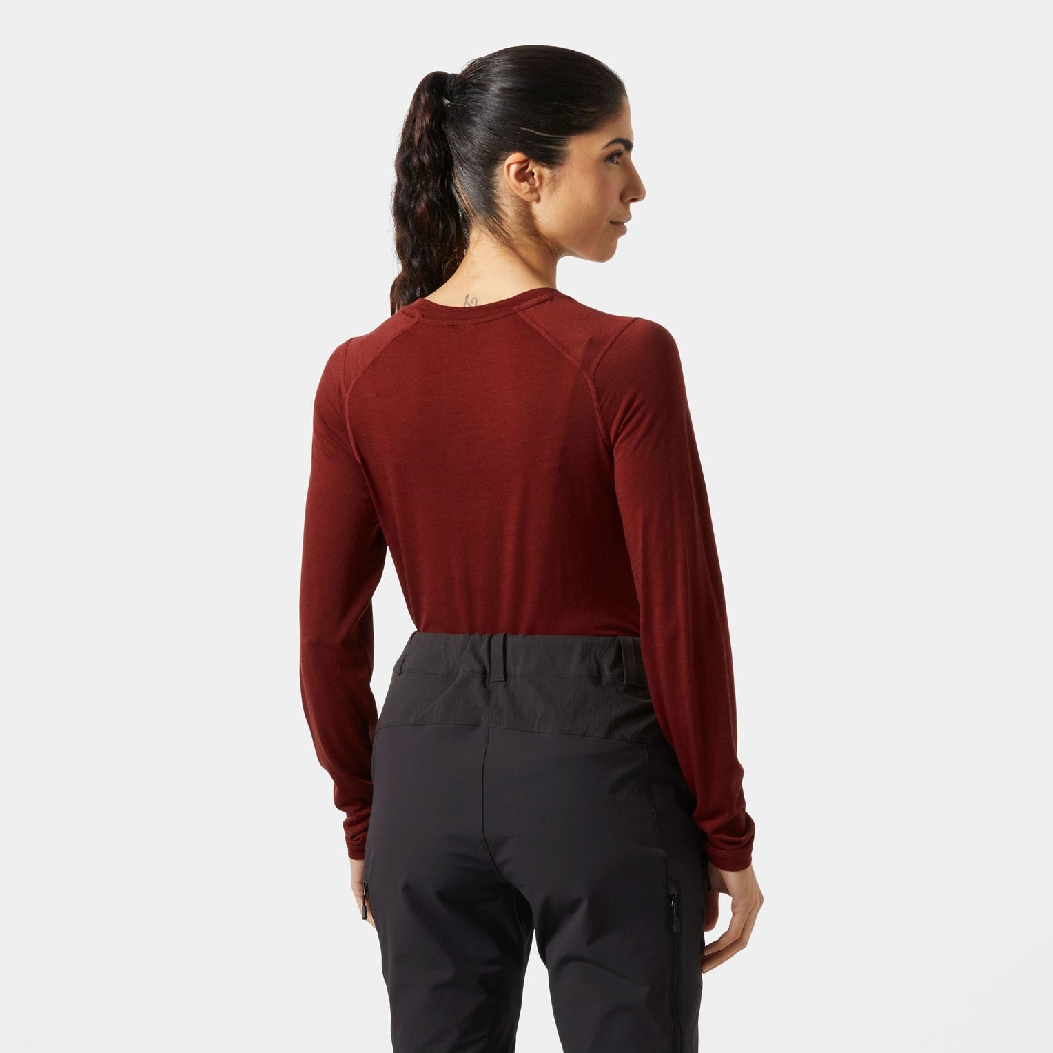 Women’s HH Durawool Crew Long Sleeve - 180 MARS RED