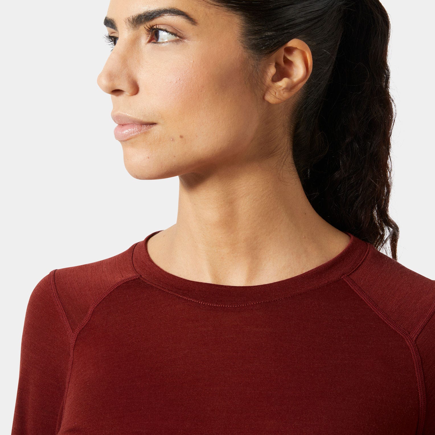 Women’s HH Durawool Crew Long Sleeve - 180 MARS RED