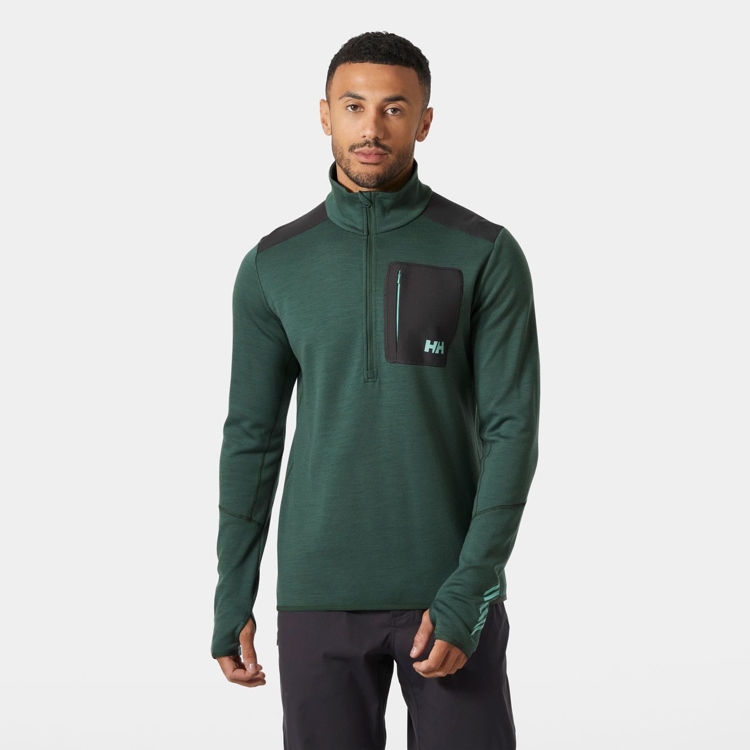 Men’s LIFA® Merino Wool Midlayer Half Zip - 390 JUNGLE GREEN