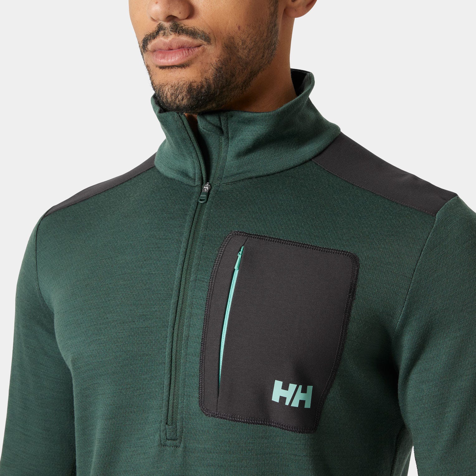 Men’s LIFA® Merino Wool Midlayer Half Zip - 390 JUNGLE GREEN