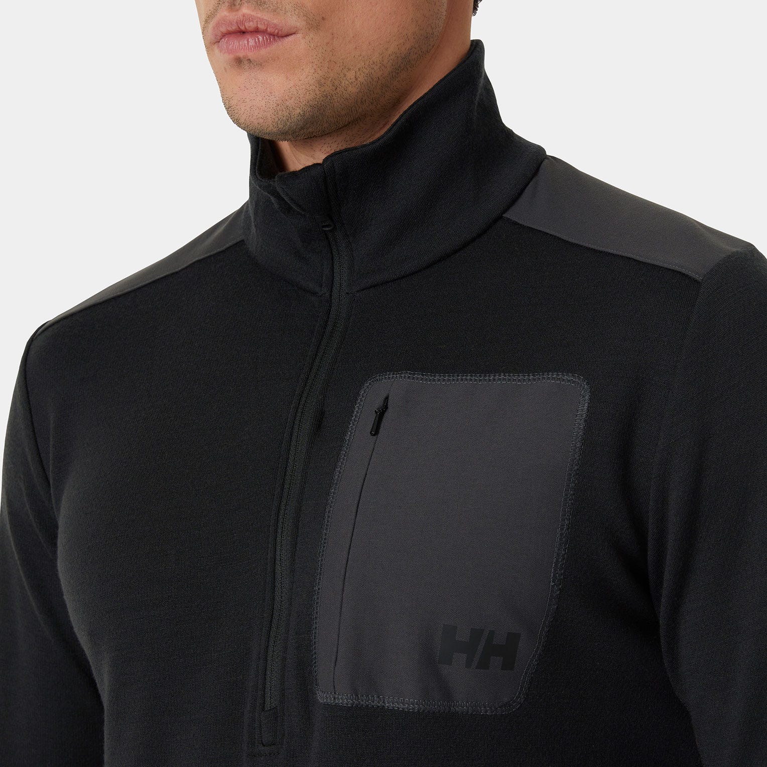 Men’s LIFA® Merino Wool Midlayer Half Zip - 990 BLACK