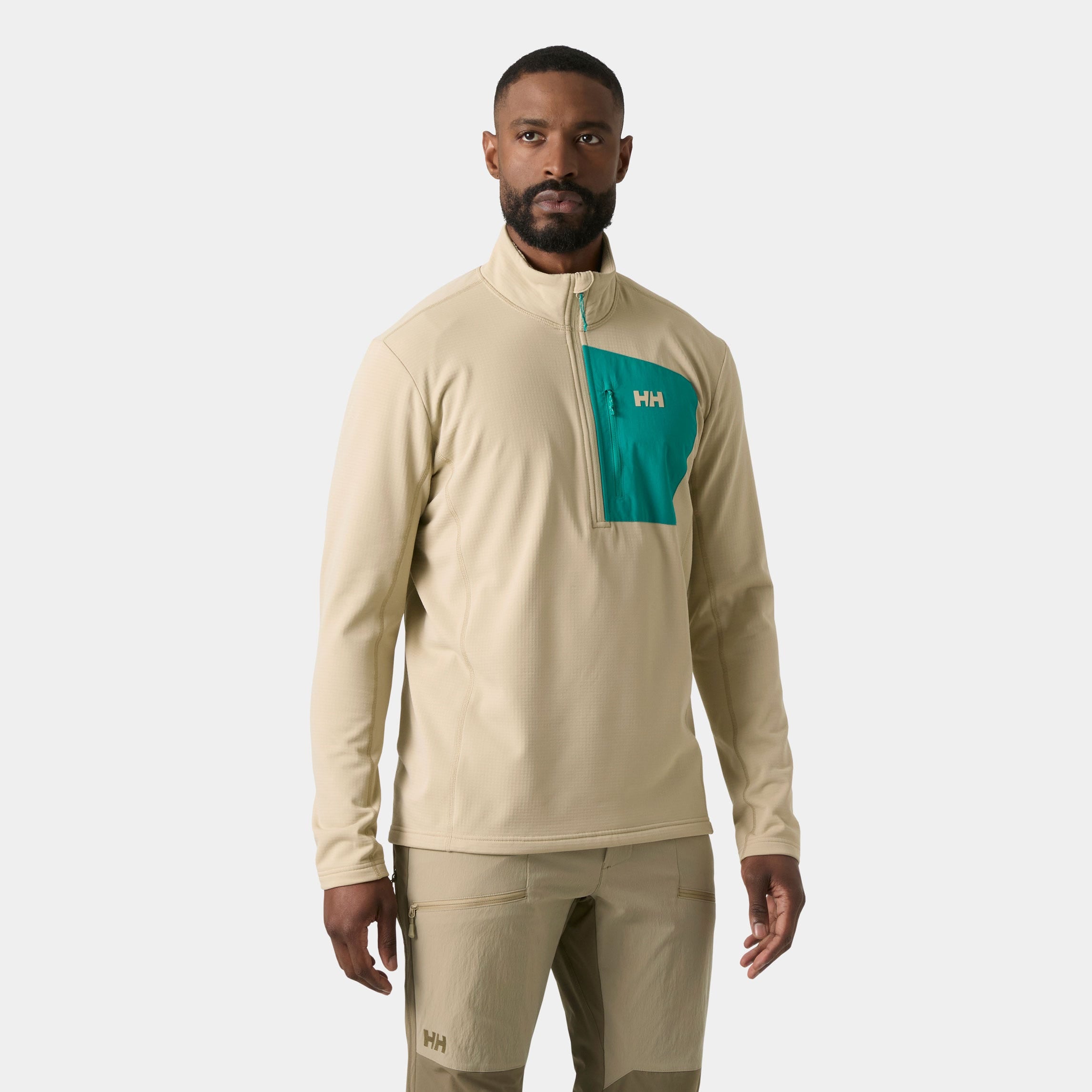 Men's Versalite Half Zip Fleece - 078 KHAKI / SAND